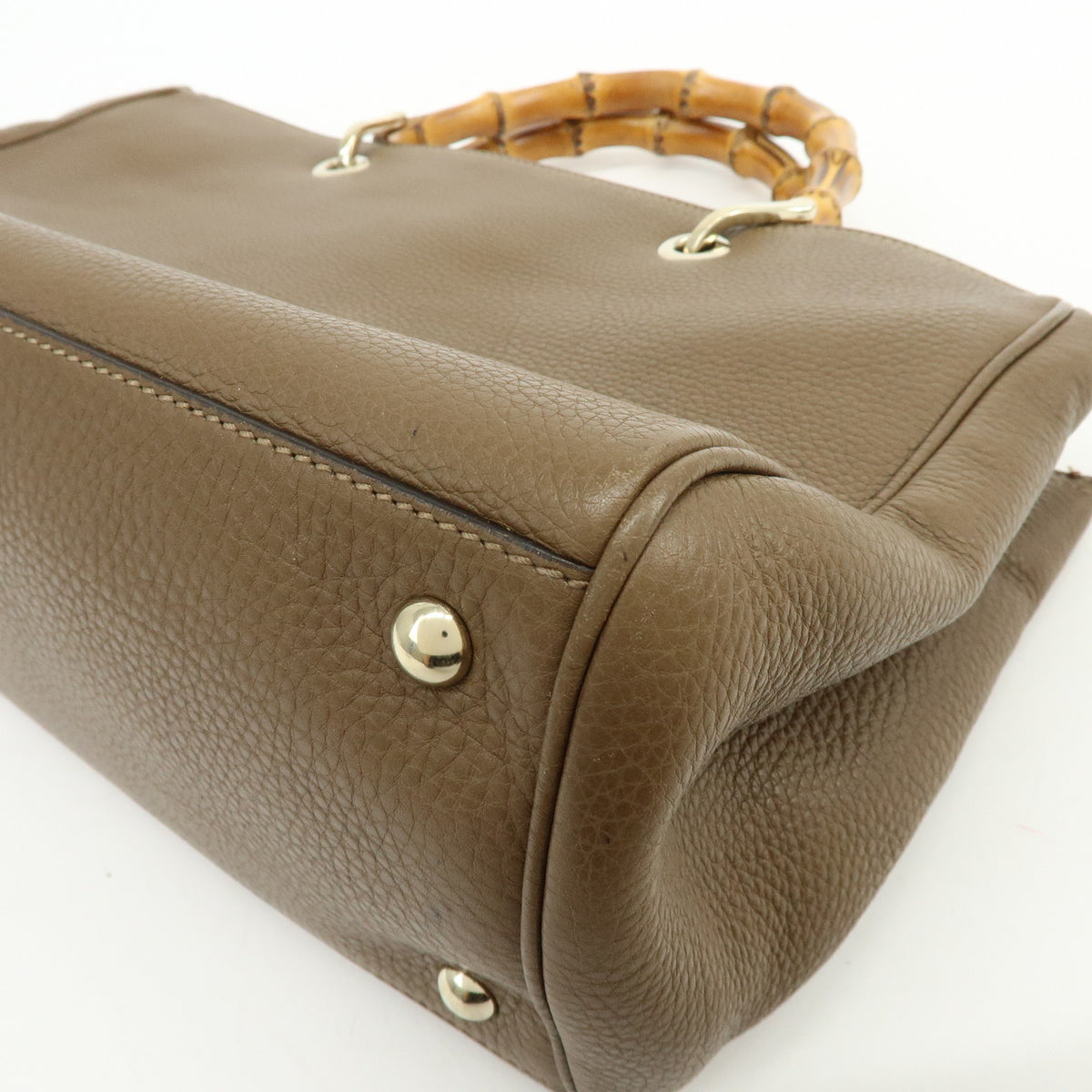 GUCCI Bamboo Shopper Medium Leather 2Way Bag Shoulder Bag 323660