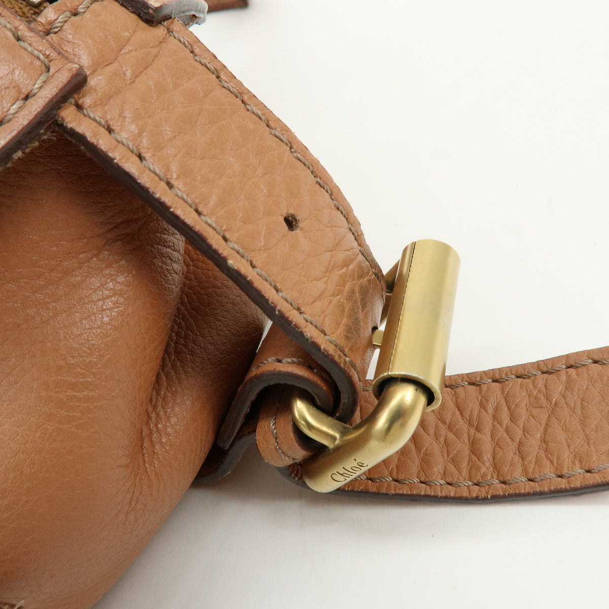 Chloe Paddington Leather Hand Bag Shoulder Bag Brown