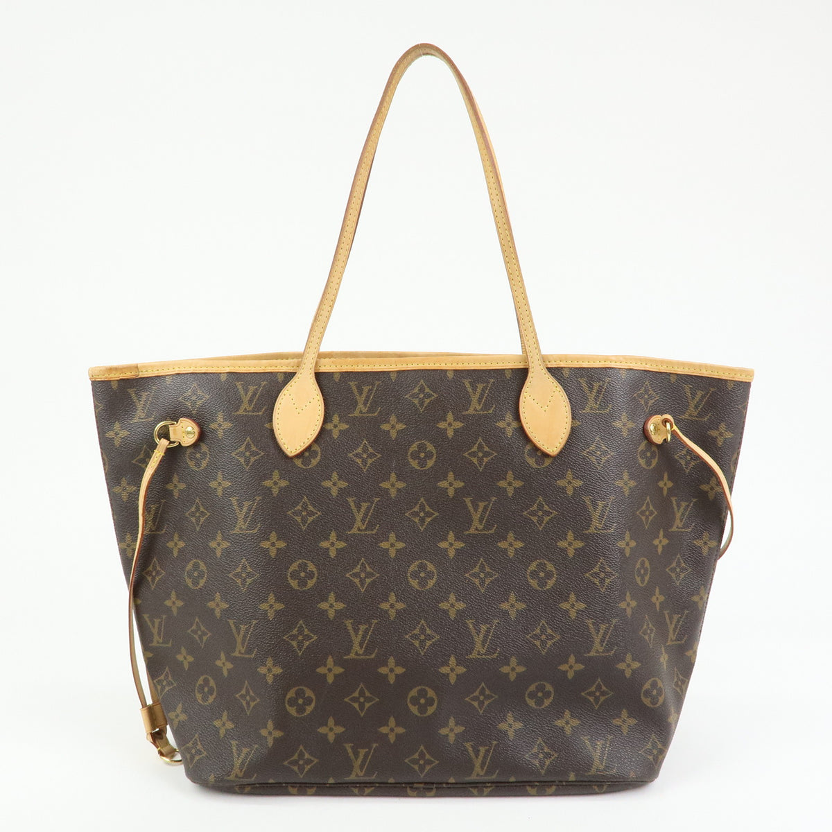 Louis Vuitton Monogram Neverfull MM Tote Shoulder Bag Brown M40156