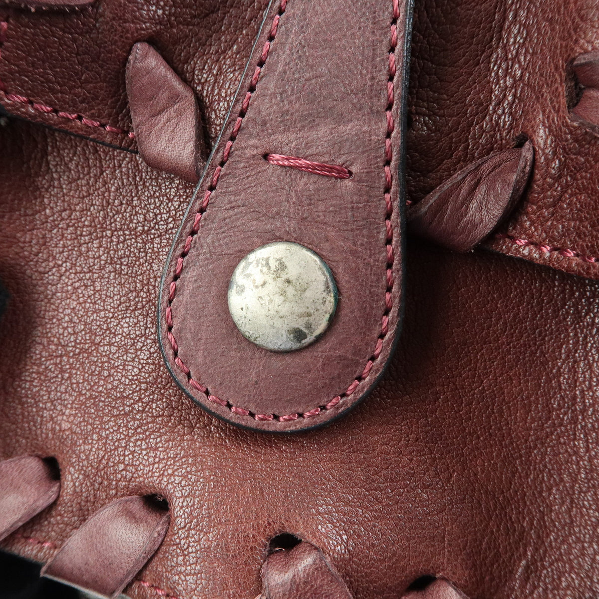 Chloe Silverado Leather Boston Bag Shoulder Hand Bag Brown