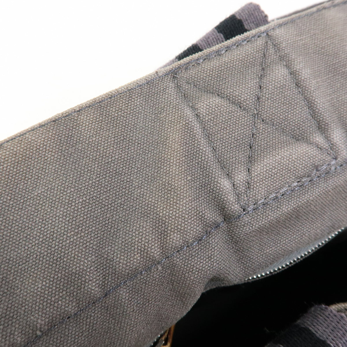 HERMES Herline Fourre Tout MM Canvas Tote Bag Grey Black
