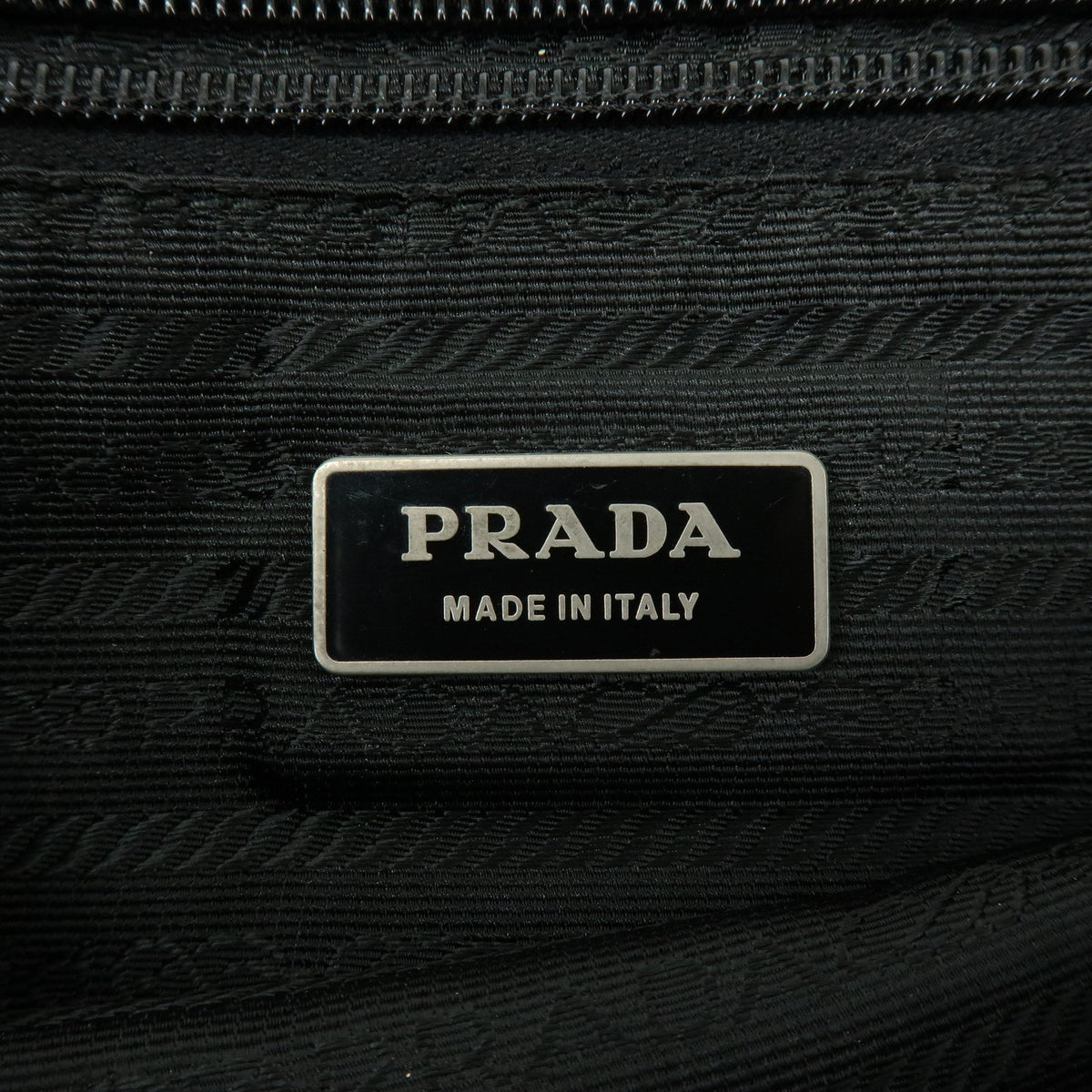 PRADA Triangle Logo Nylon Saffiano Leather Shoulder Bag Crossbody Bag