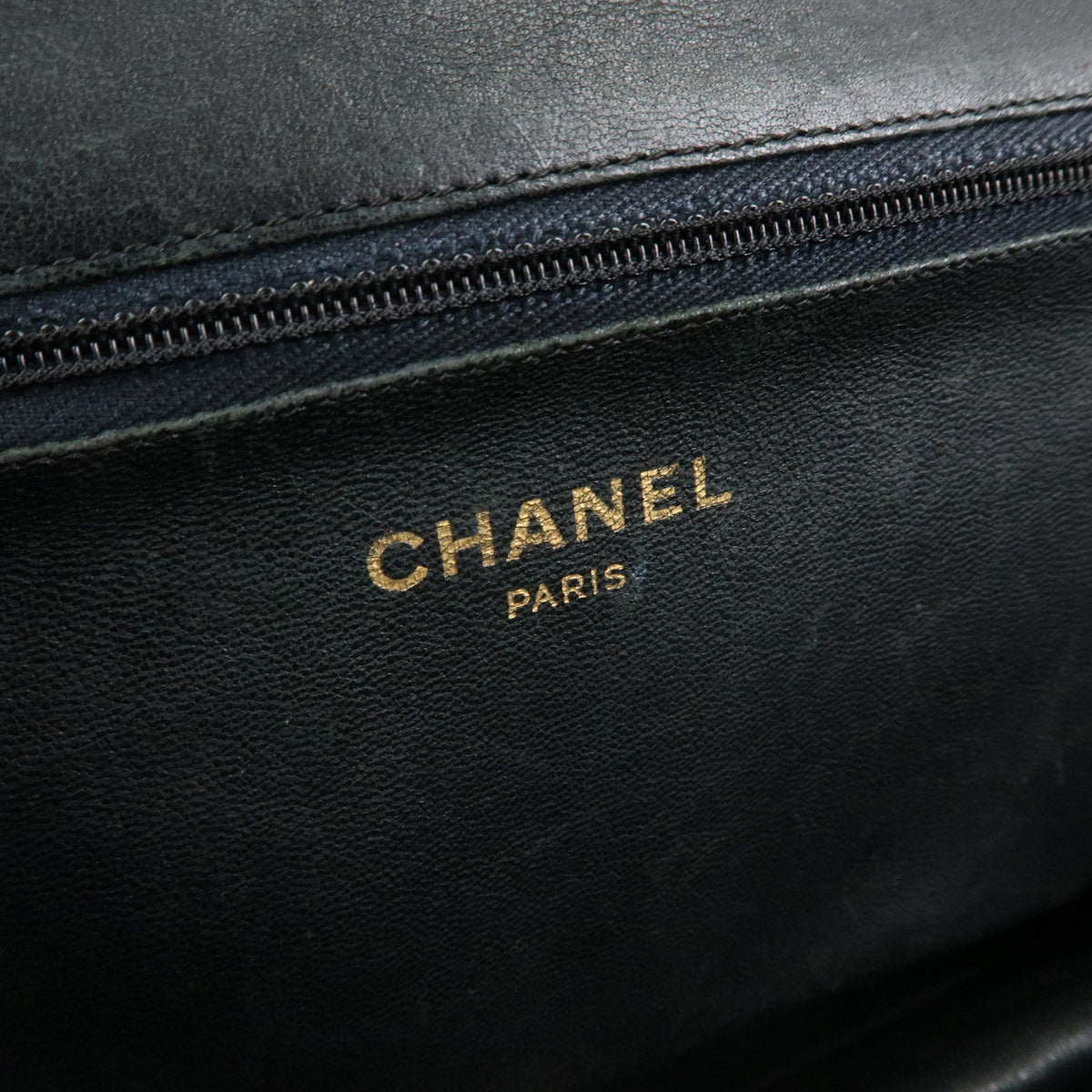 CHANEL Matelasse Suede Leather Chain Shoulder Bag Black