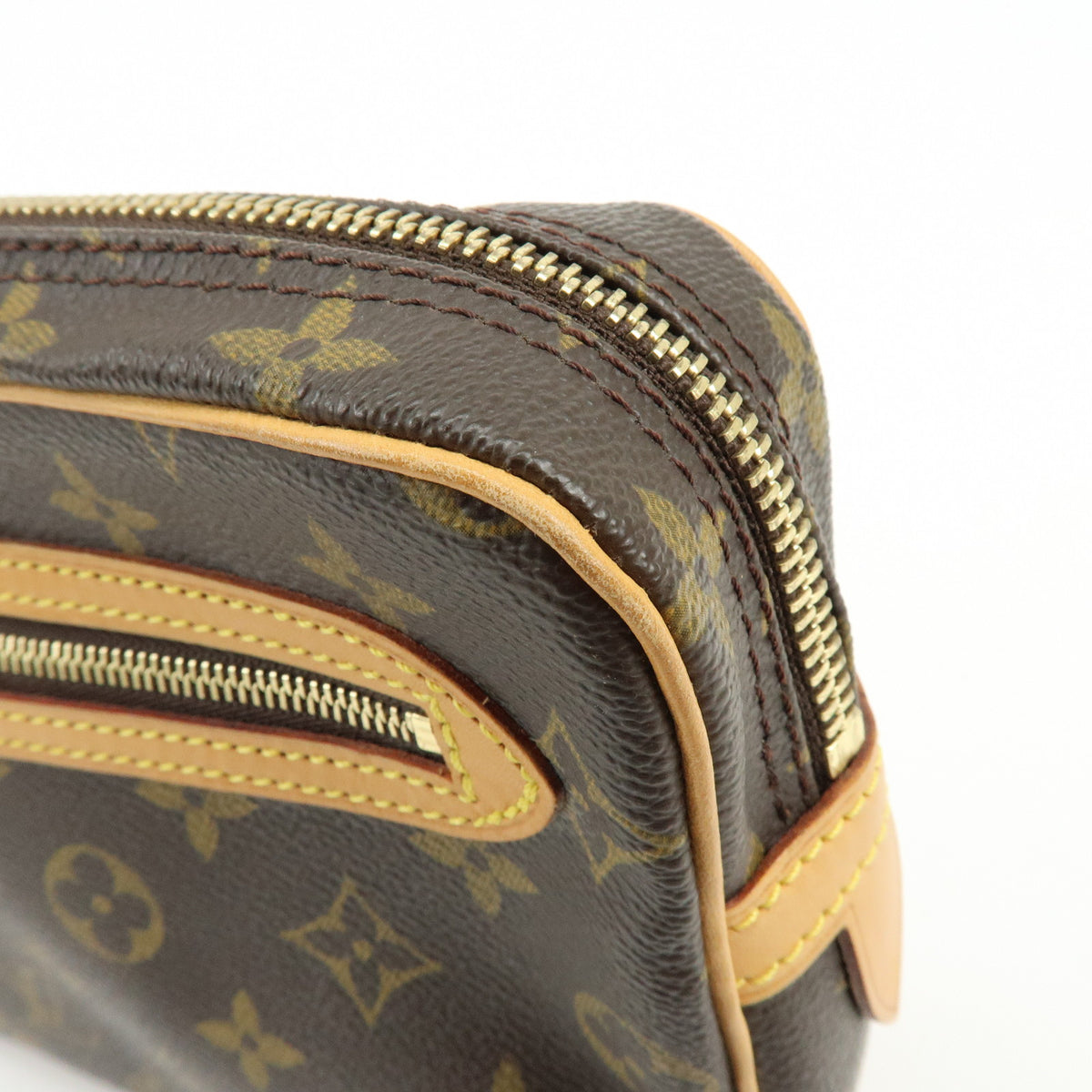 Louis Vuitton Monogram Marly Dragonne GM Clutch Bag Brown M51825