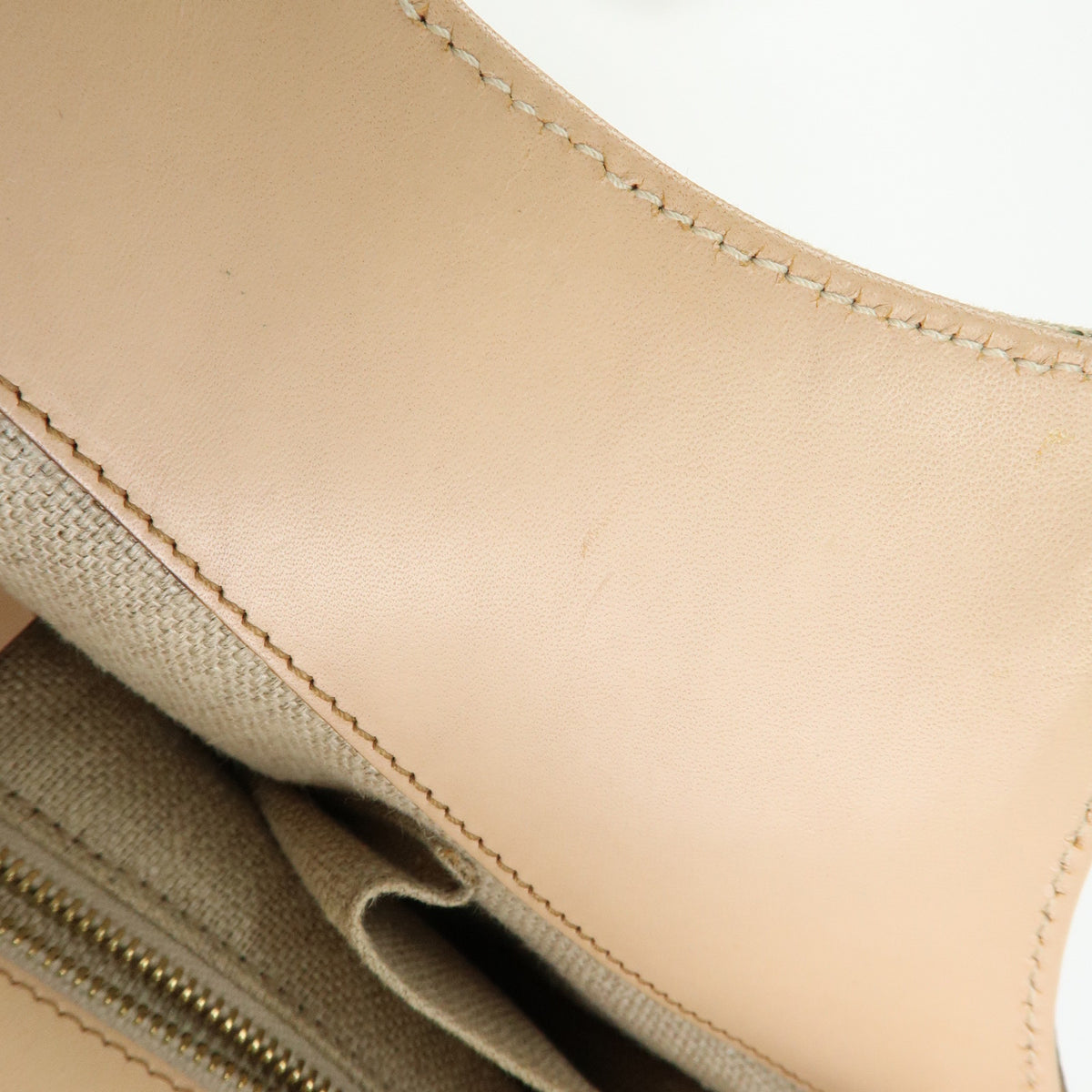 GUCCI Flora Bamboo Canvas Leather Shoulder Bag Hand Bag 137395