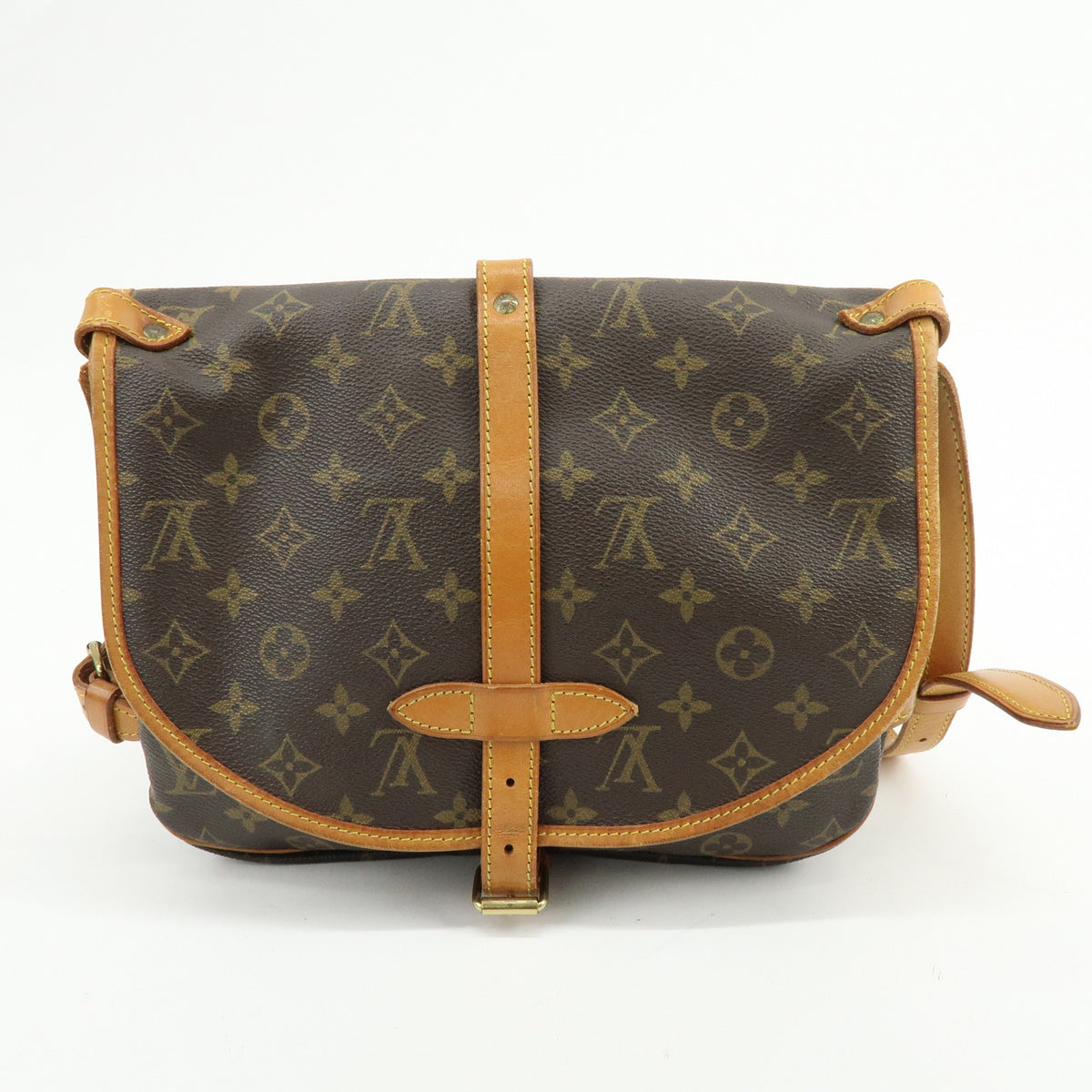 Louis Vuitton Monogram Saumur 30 Canvas Shoulder Bag Brown M42256