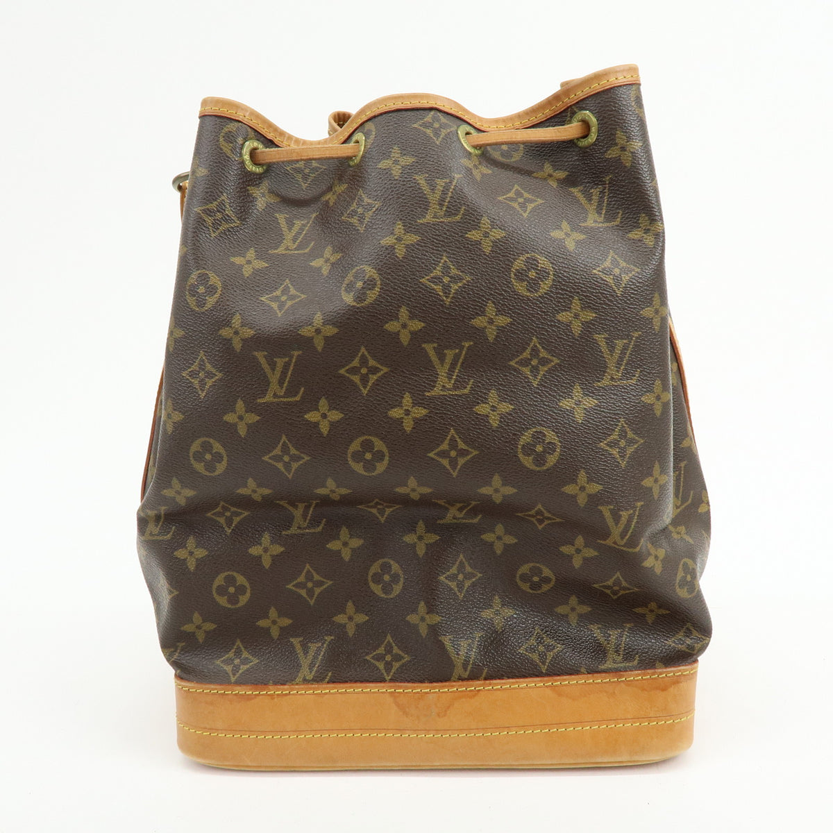 Louis Vuitton Monogram Noe Canvas Leather Shoulder Bag Brown M42224
