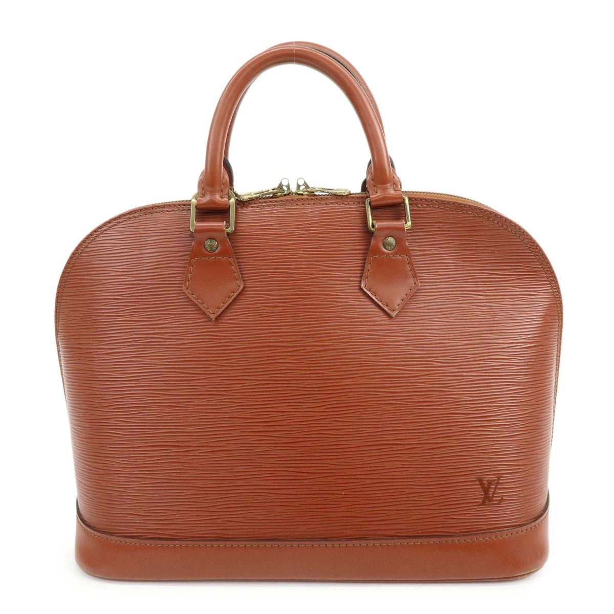 Louis Vuitton Epi Alma PM Leather Hand Bag Kenya Brown M52143