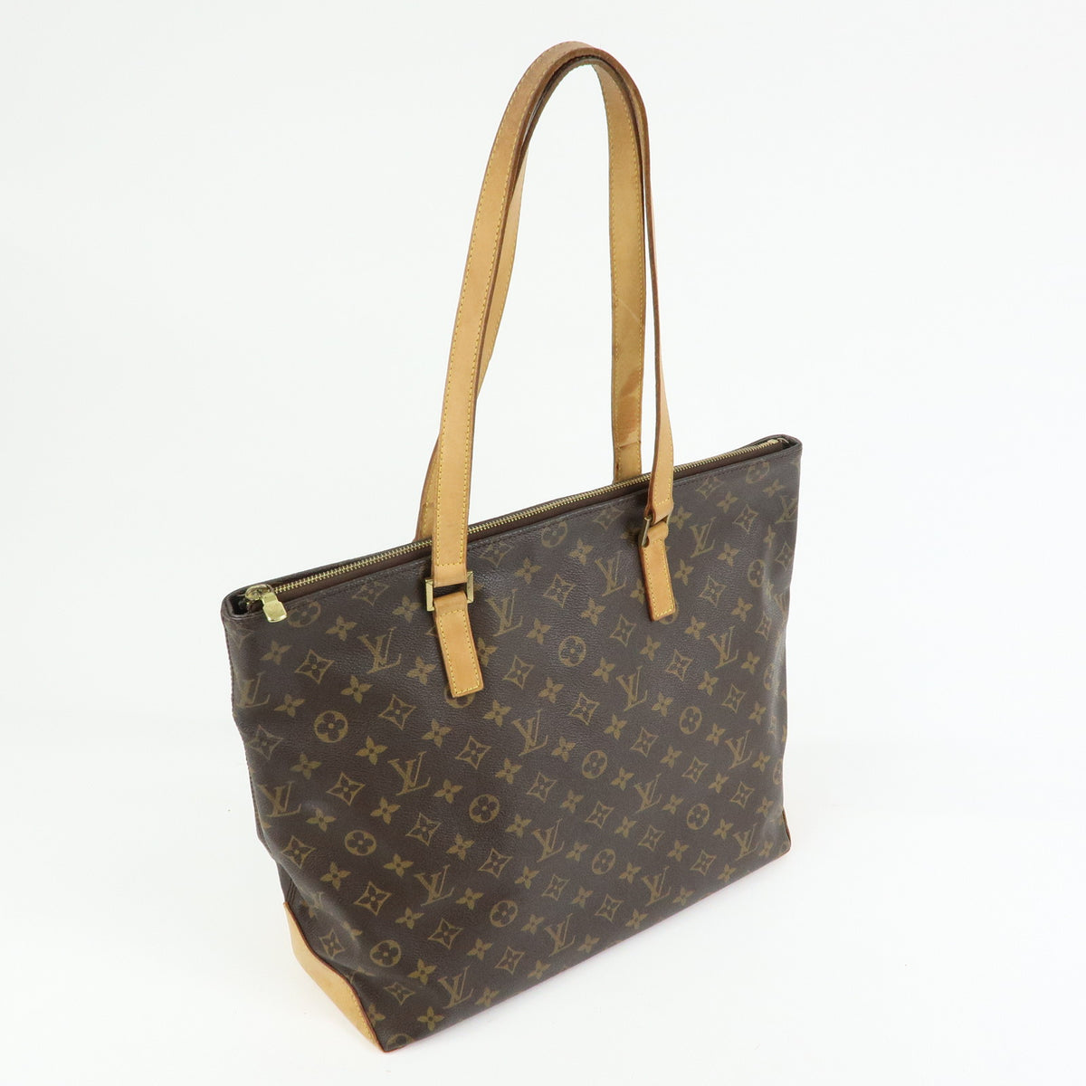 Louis Vuitton Monogram Cabas Mezzo Tote Bag Shoulder Bag Brown M51151