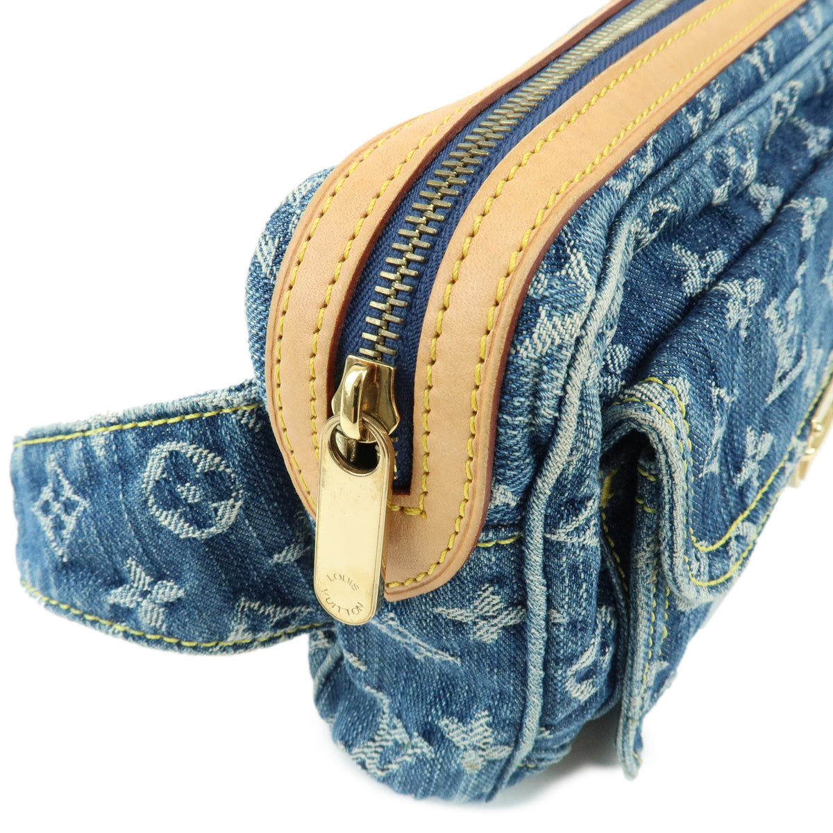 Louis Vuitton Monogram Denim Bum Bag Waist Bag Body Bag Blue M95347