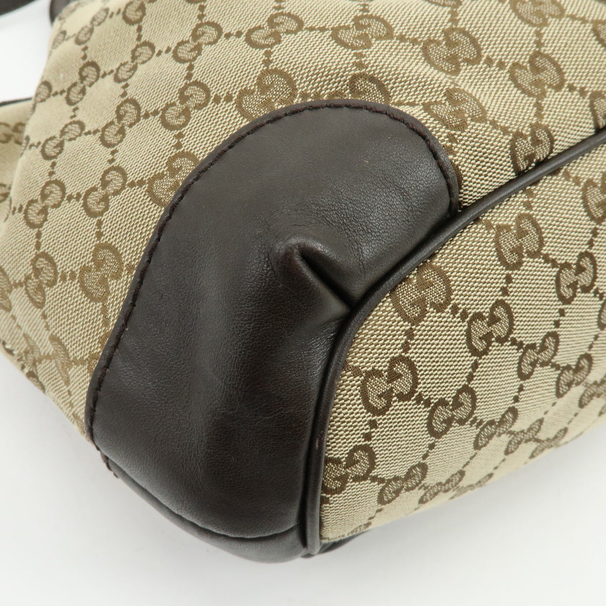 GUCCI Sukey Diamante GG Canvas Leather 2Way Bag Beige Brown 247902