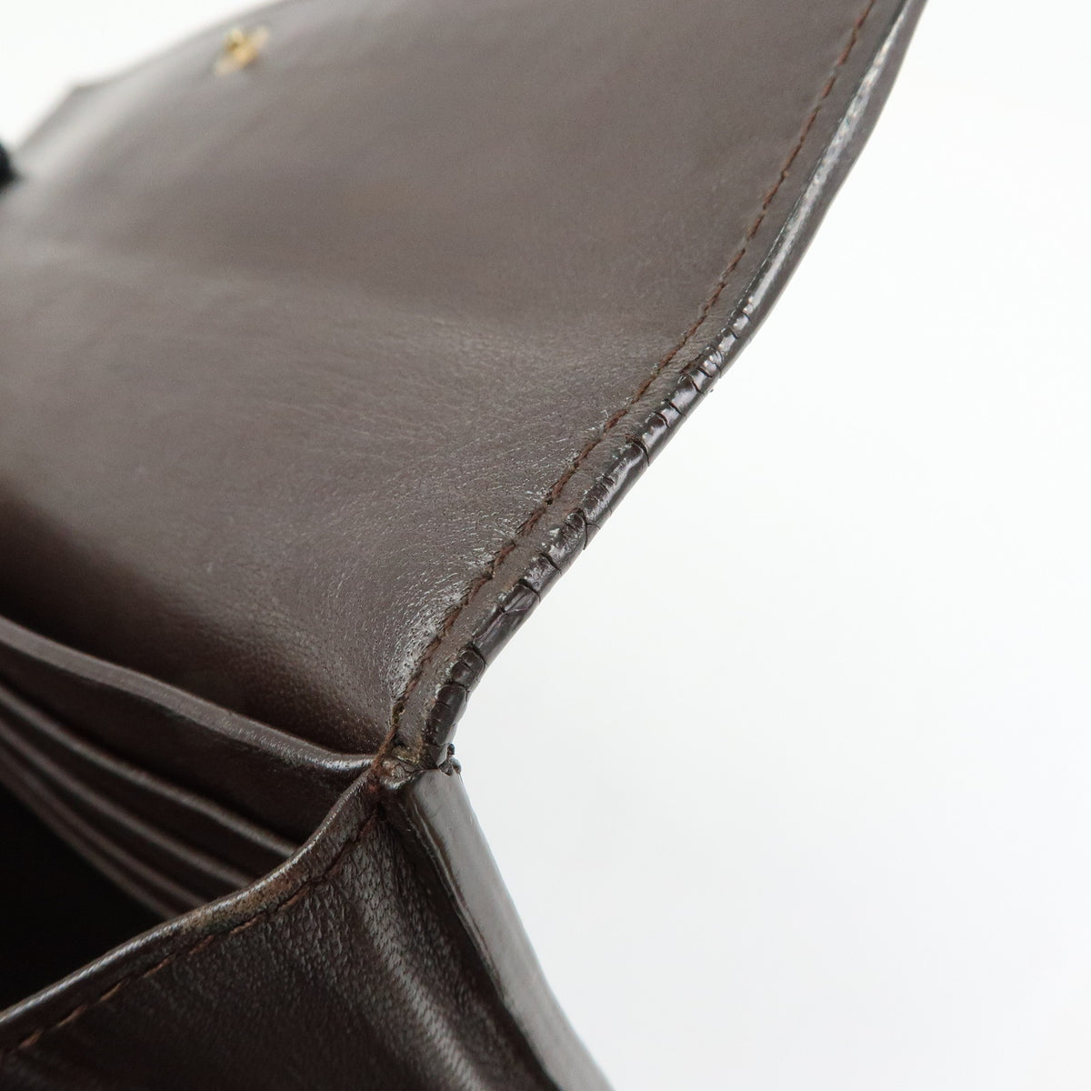 BOTTEGA VENETA Intrecciato Leather Bi-fold Long Wallet Brown 150509
