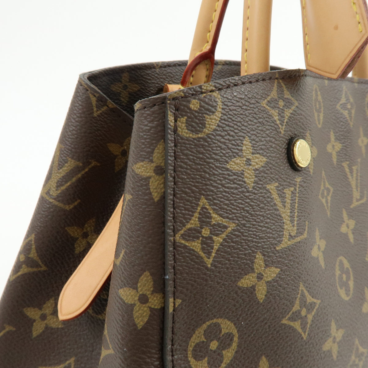 Louis Vuitton Monogram Montaigne MM 2Way Bag Hand Bag Brown M41056