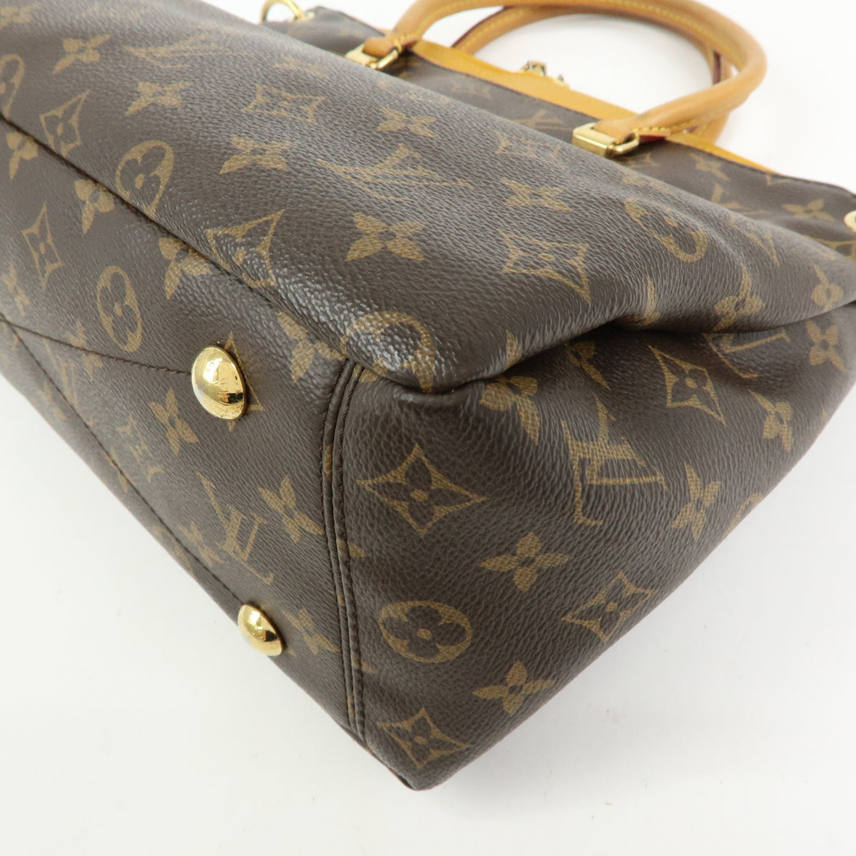 Louis Vuitton Monogram Pallas MM 2Way Bag Hand Bag Saffron M40929
