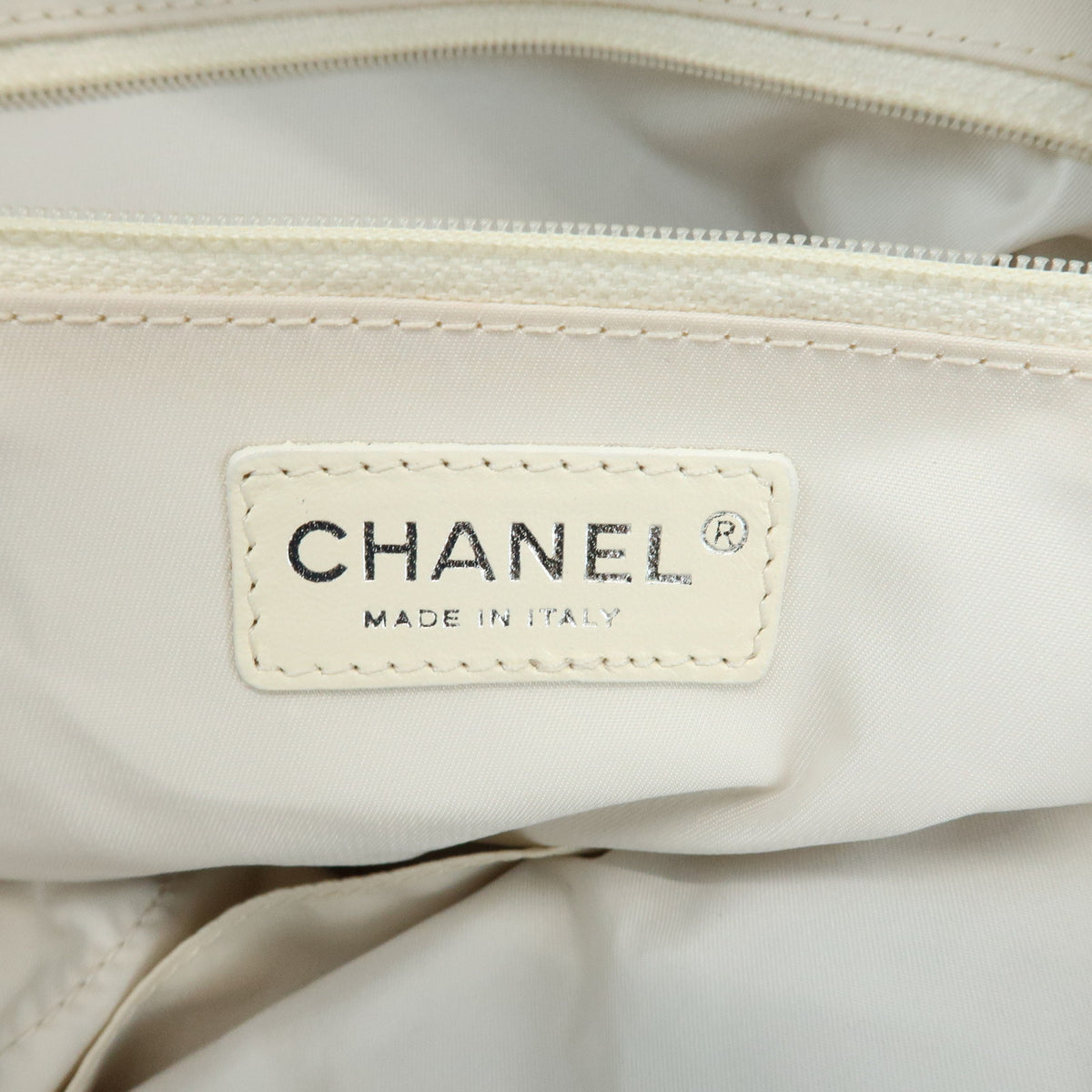 CHANEL Paris Biarritz MM PVC Leather Tote Bag Hand Bag Gold A34209