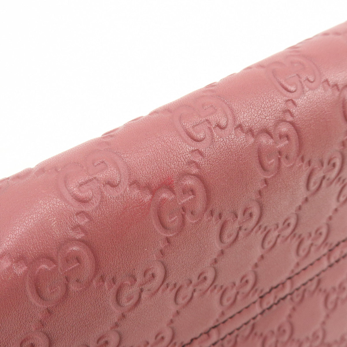 GUCCI Horsebit Guccissima Leather Chain Shoulder Hand Bag Pink 295402