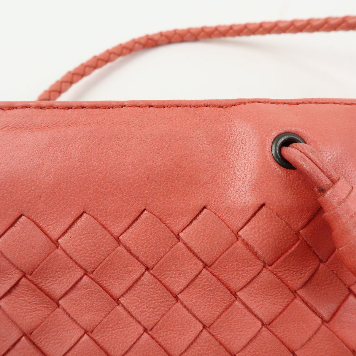 BOTTEGA VENETA Intrecciato Leather Hand Bag Shoulder Bag Pink 120773