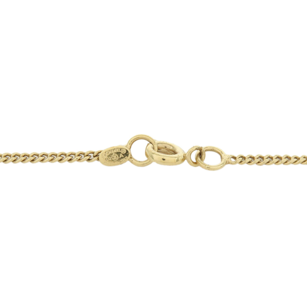 CHANEL COCO Mark 02A NO.5 Metal Necklace Gold