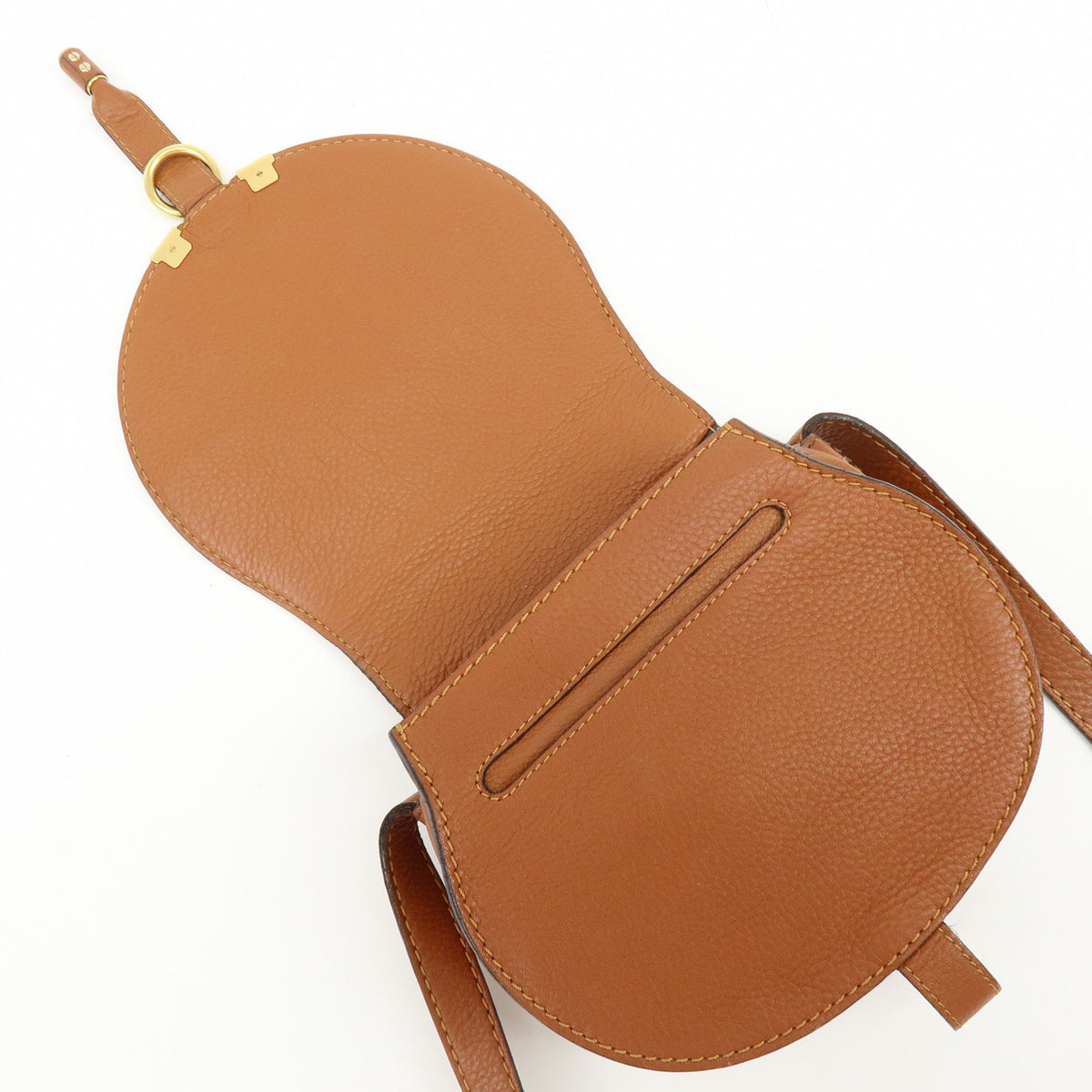 Chloe Mercy Leather Shoulder Bag Crossbody Bag Brown