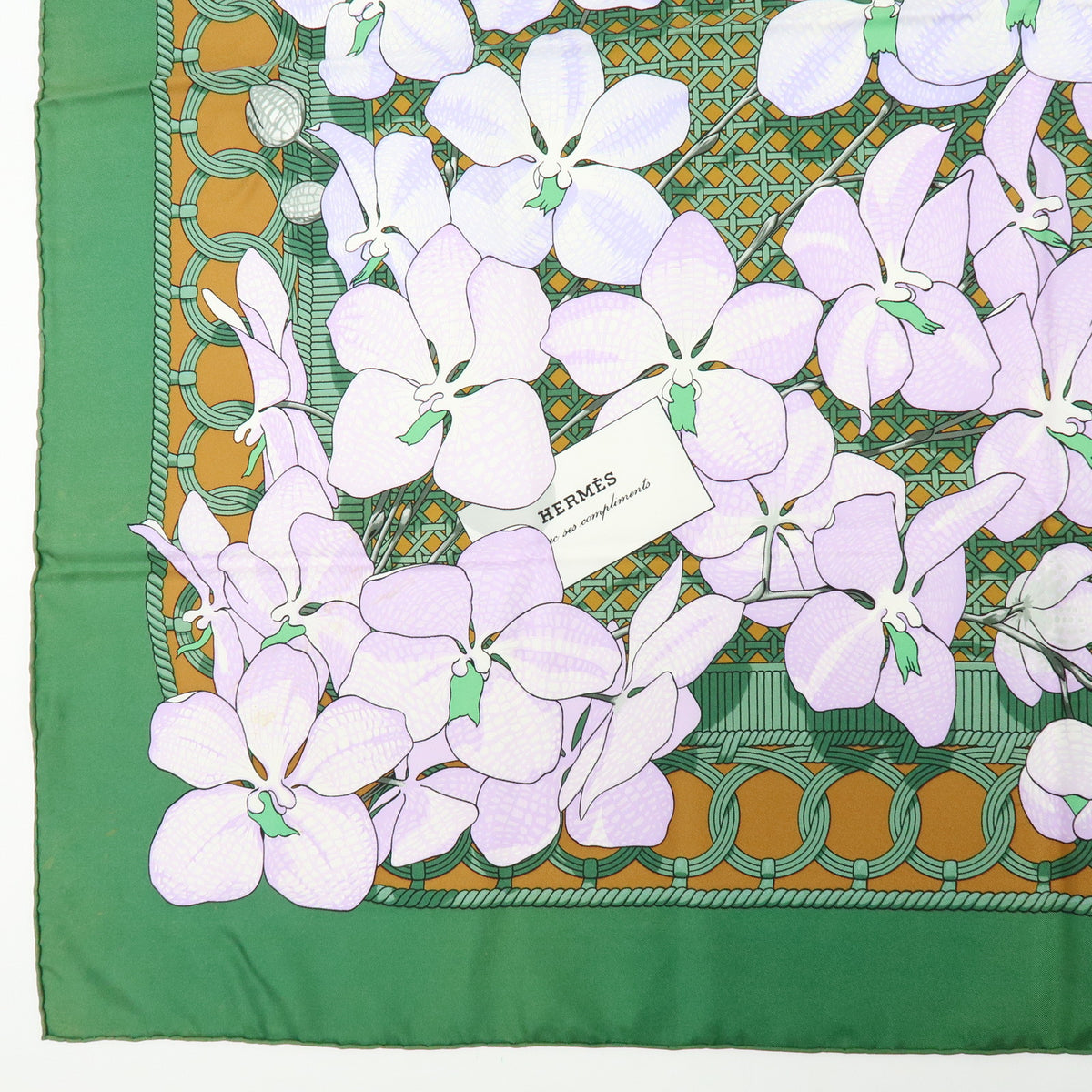 HERMES Carre 90 Lot of 2 Silk 100% Scarf Touvenirs Asie BRIDES de GALA