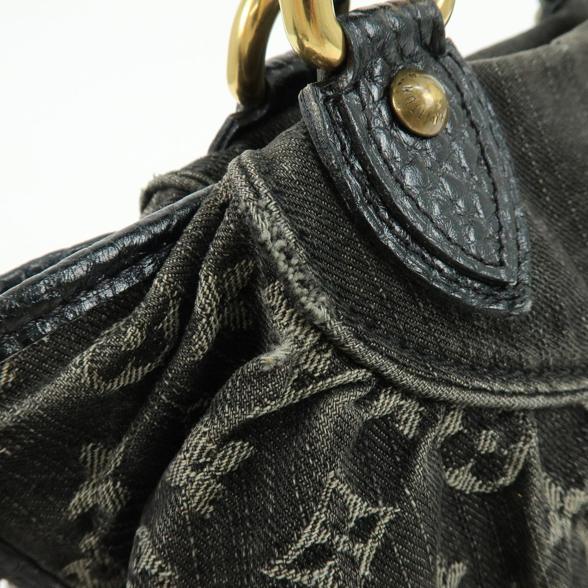 Louis Vuitton Monogram Denim Neo Cabby GM Hand Bag Noir M95352