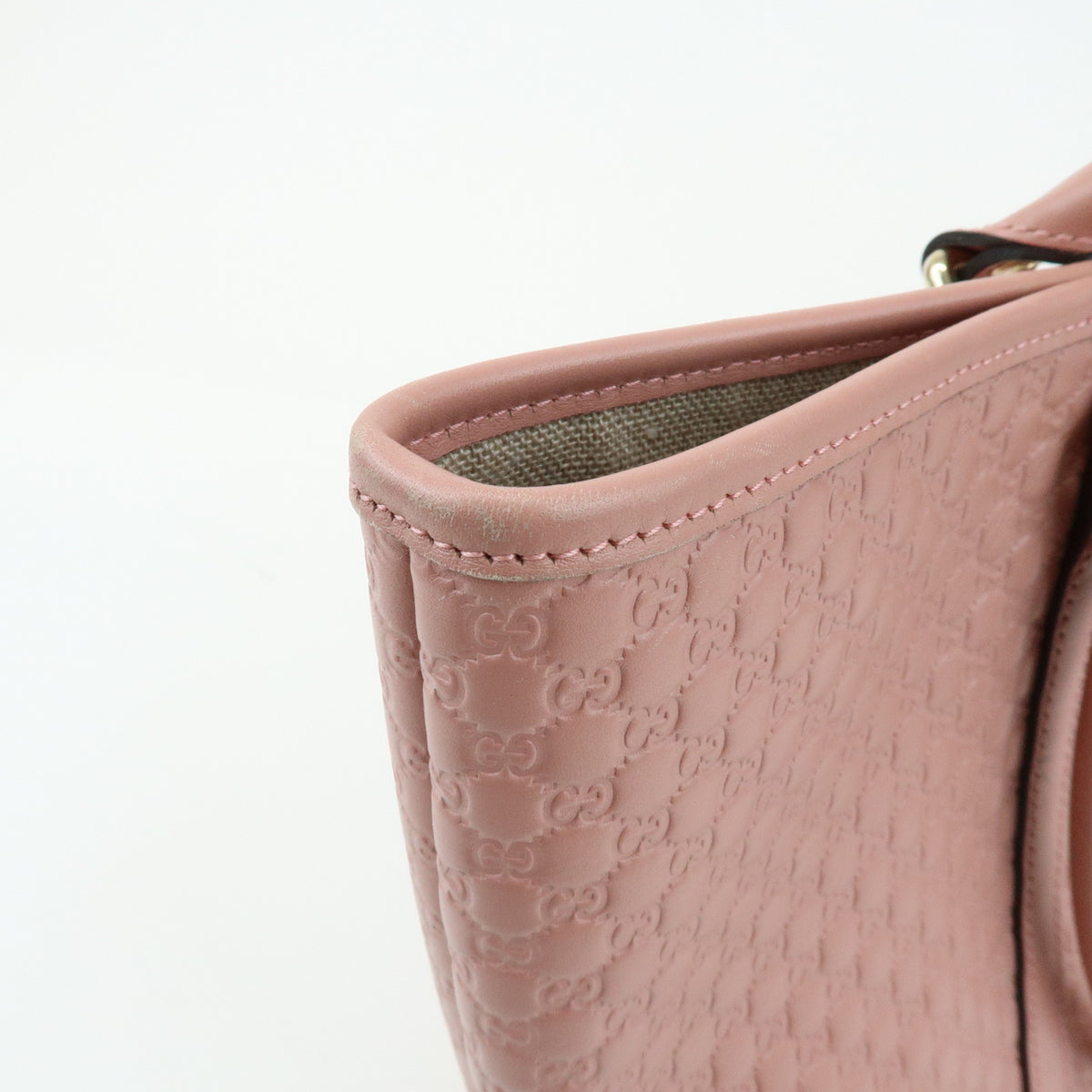 GUCCI Microguccissima Leather Tote Bag Shoulder Bag Pink 449647
