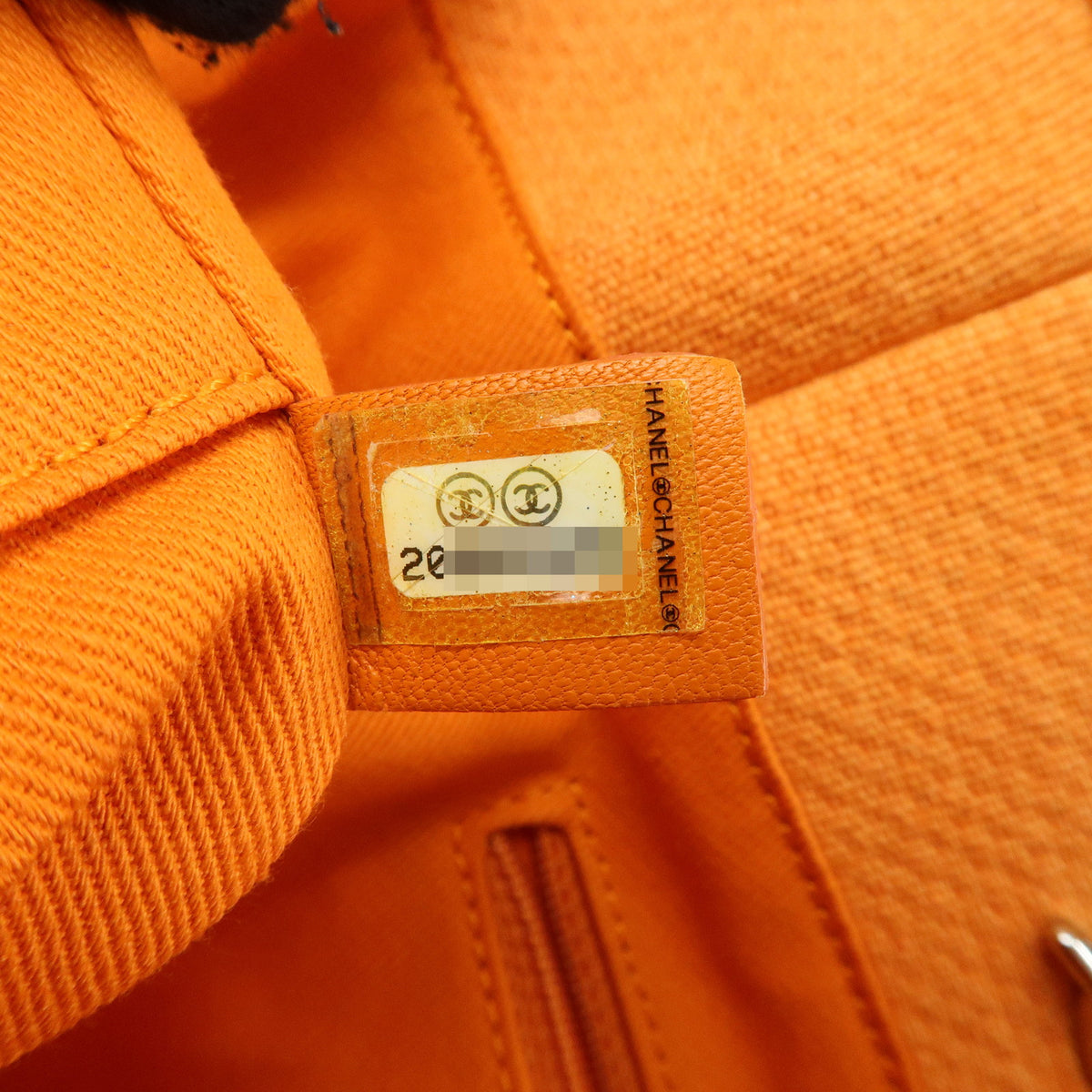 CHANEL Deauville MM Straw Leather Tote Bag Shoulder Bag Orange A67001