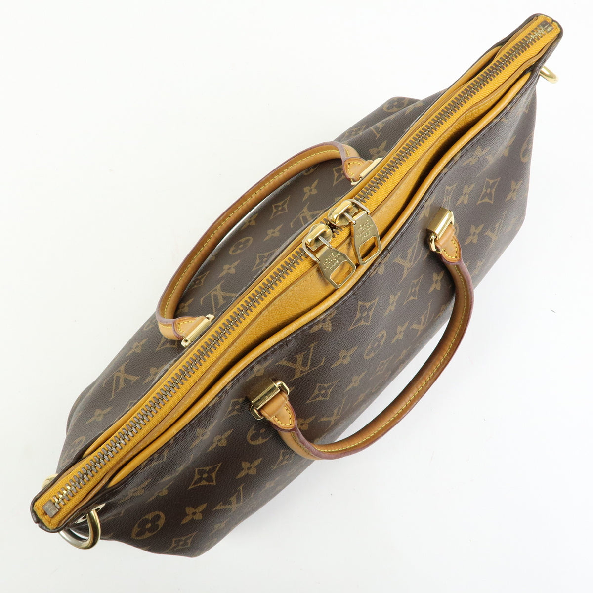 Louis Vuitton Monogram Pallas MM 2Way Bag Hand Bag Saffron M40929