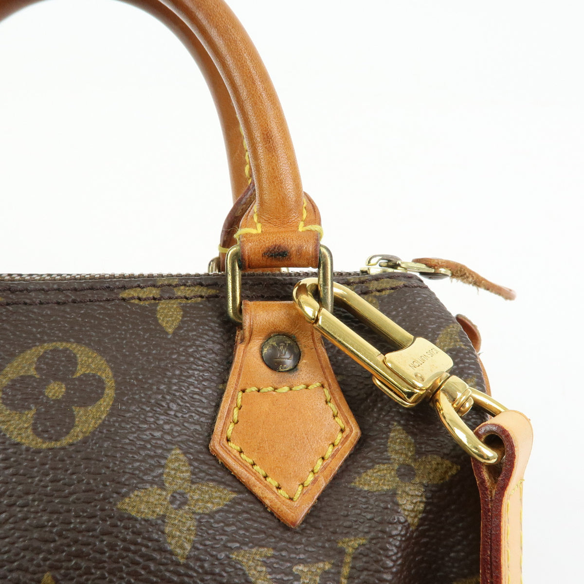 Louis Vuitton Monogram Mini Speedy Hand Bag & Strap M41534 J00142 Lot