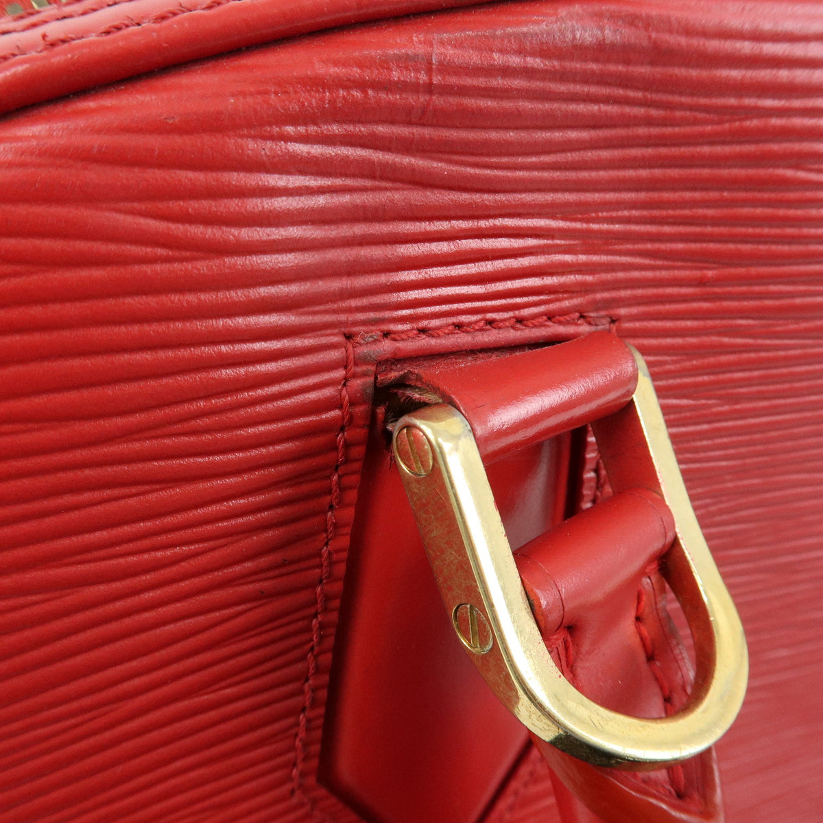 Louis Vuitton Epi Leather Jasmine Hand Bag Castilian Red M52087