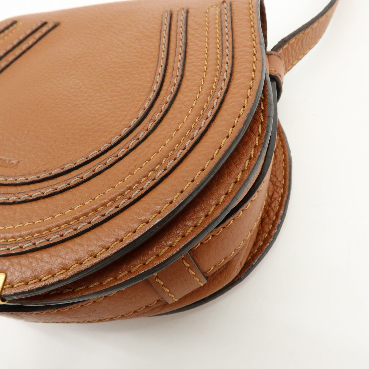 Chloe Mercy Leather Shoulder Bag Crossbody Bag Brown