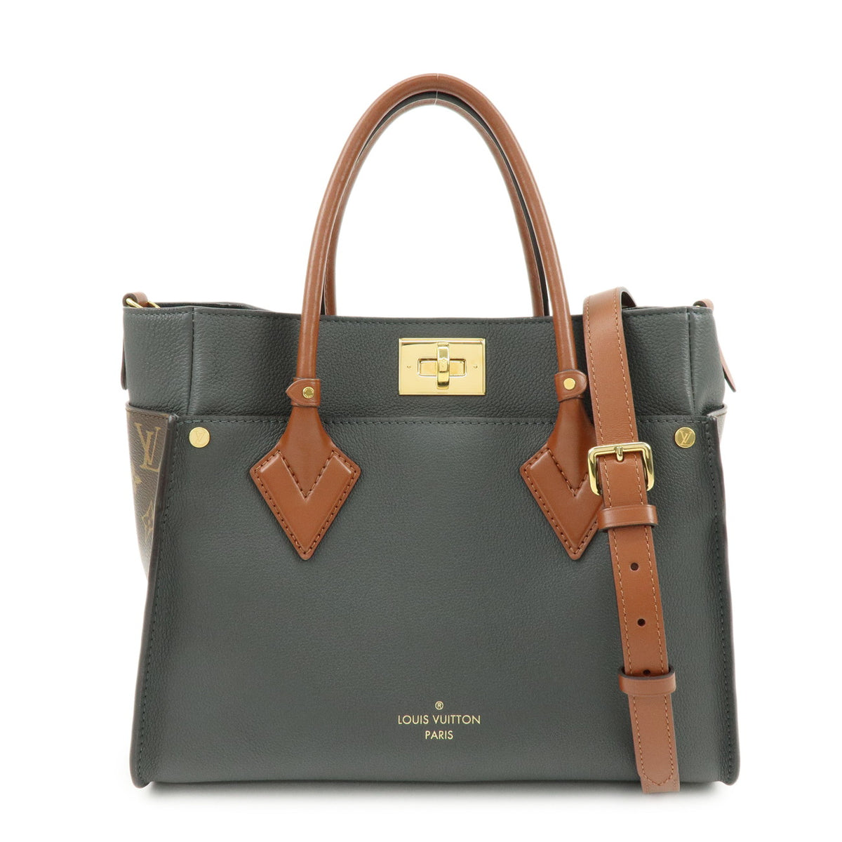 Louis Vuitton Monogram On My Side MM 2Way Bag Etain Brown M56550