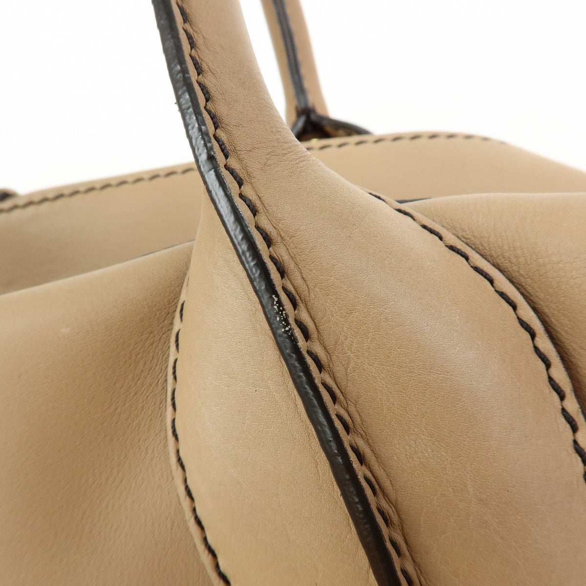 TOD'S  D Styling Leather 2Way Bag Hand Bag Shoulder Bag Beige