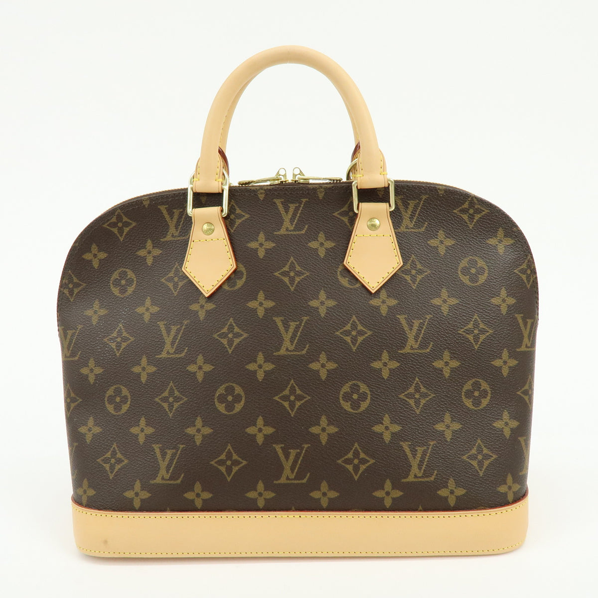 Louis Vuitton Monogram Alma PM Canvas Leather Hand Bag Brown M51130