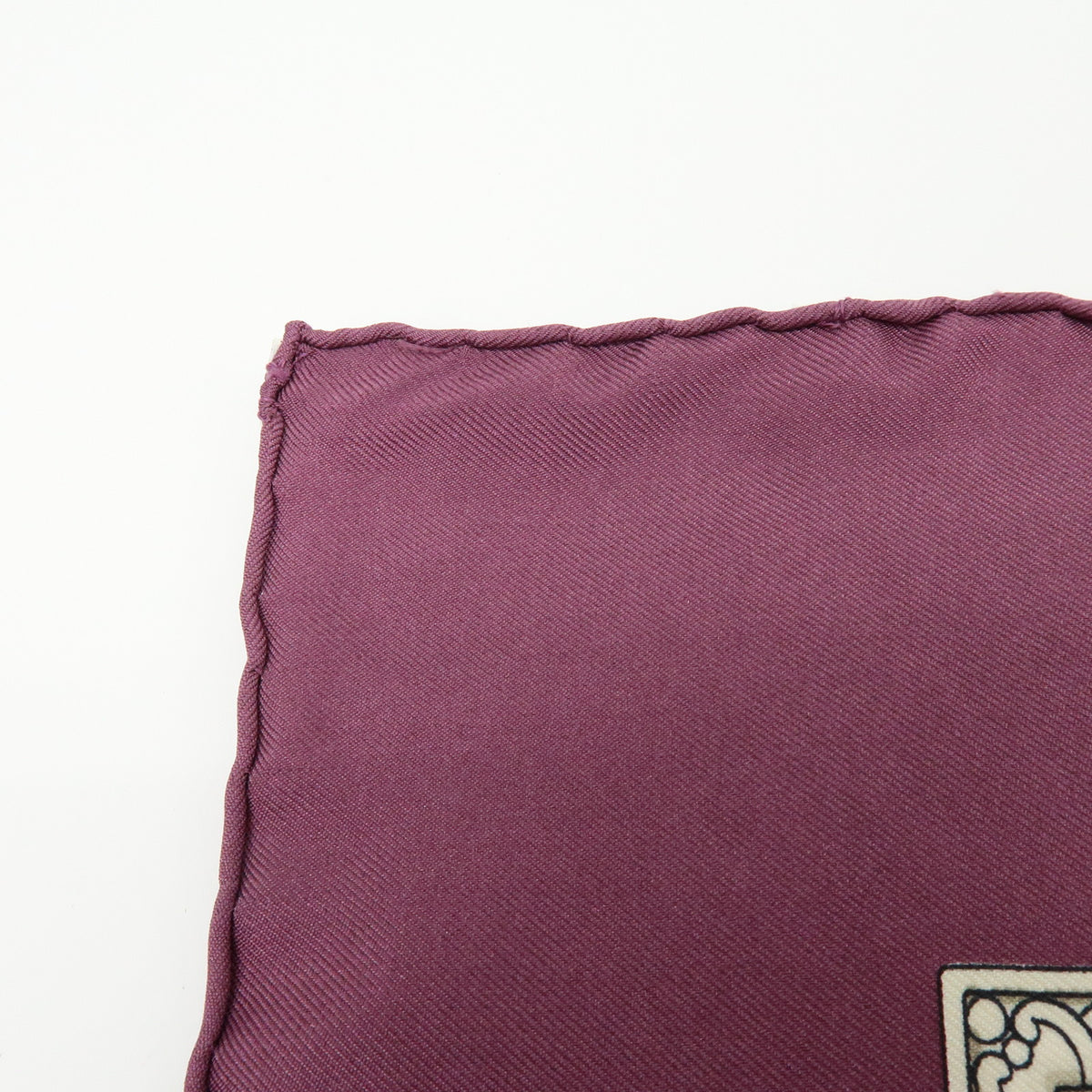 HERMES Carre 90 Silk 100% Scarf QALAMDAN Purple Brown Blue