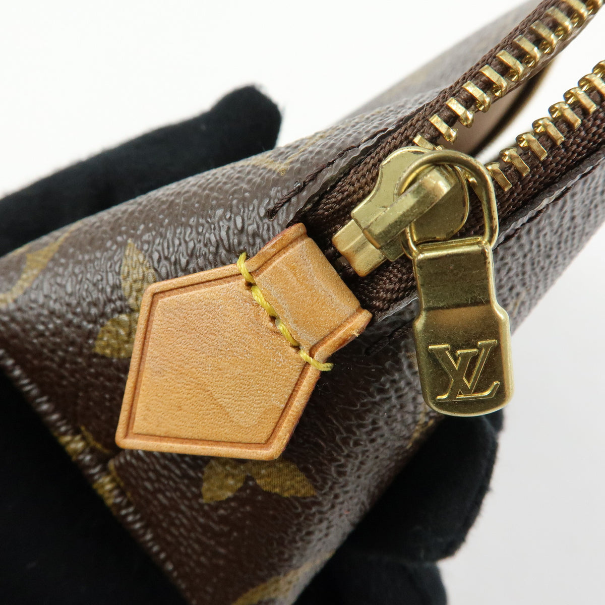 Louis Vuitton Monogram Pochette Cosmetic PM Pouch Brown M47515