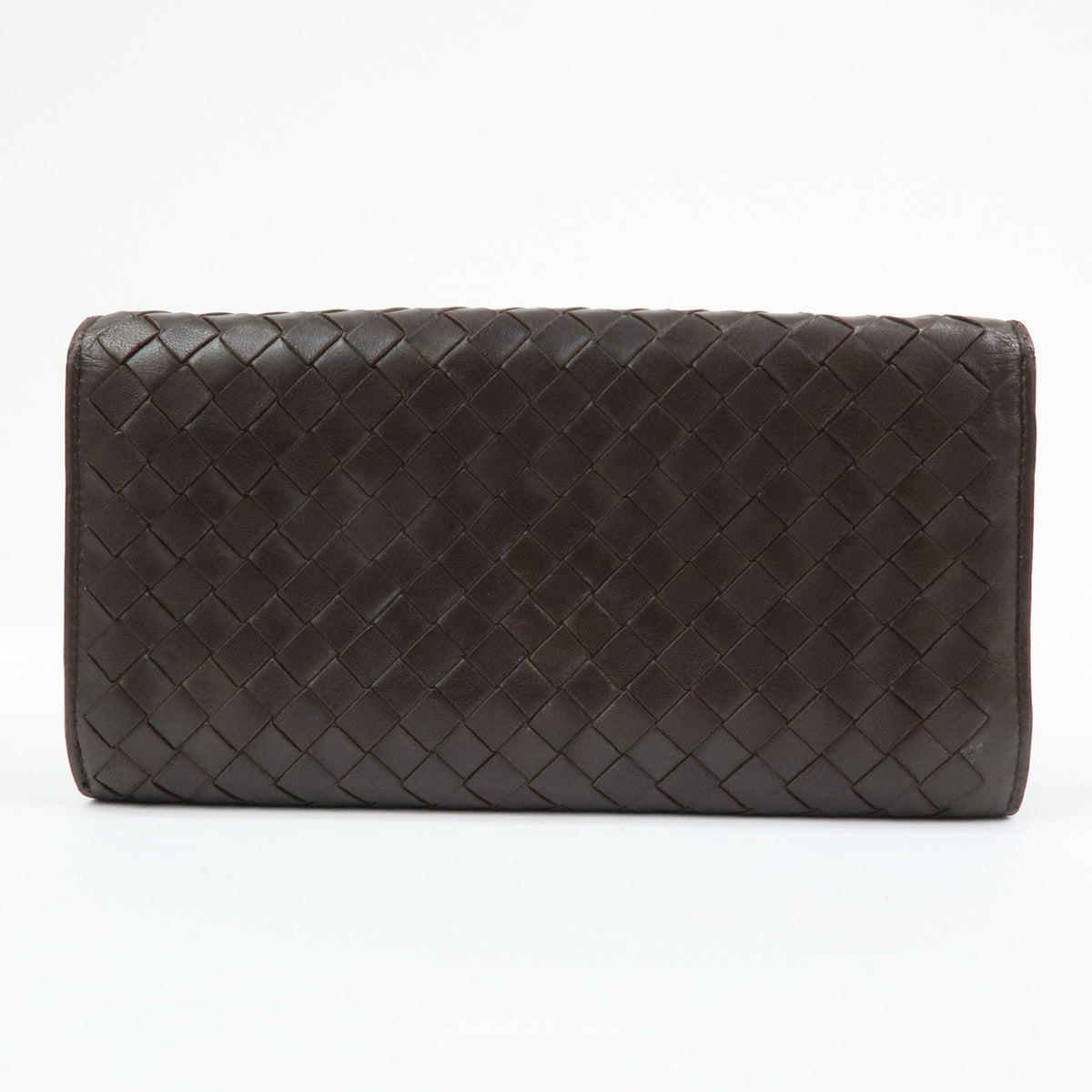 BOTTEGA VENETA Intrecciato Leather Bi-fold Long Wallet Brown 150509