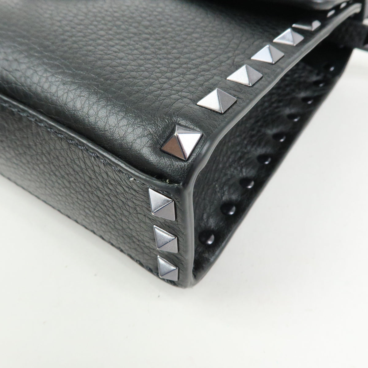VALENTINO Rockstud Small Leather Shoulder Bag Black