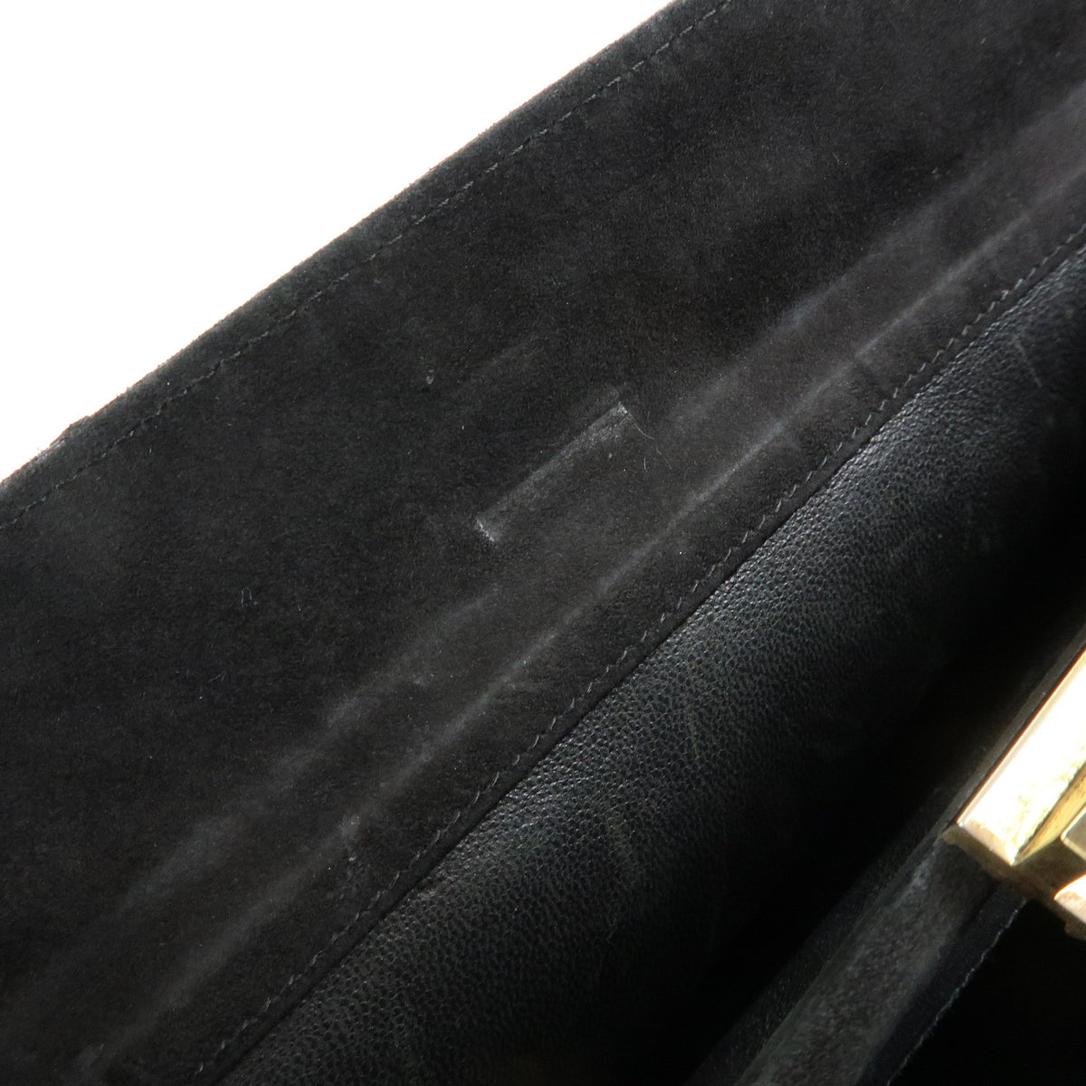 CHANEL Matelasse Suede Leather Chain Shoulder Bag Black