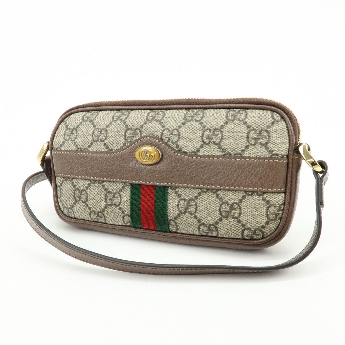 GUCCI Ophidia Sherry GG Supreme Leather Shoulder Bag Brown 598664