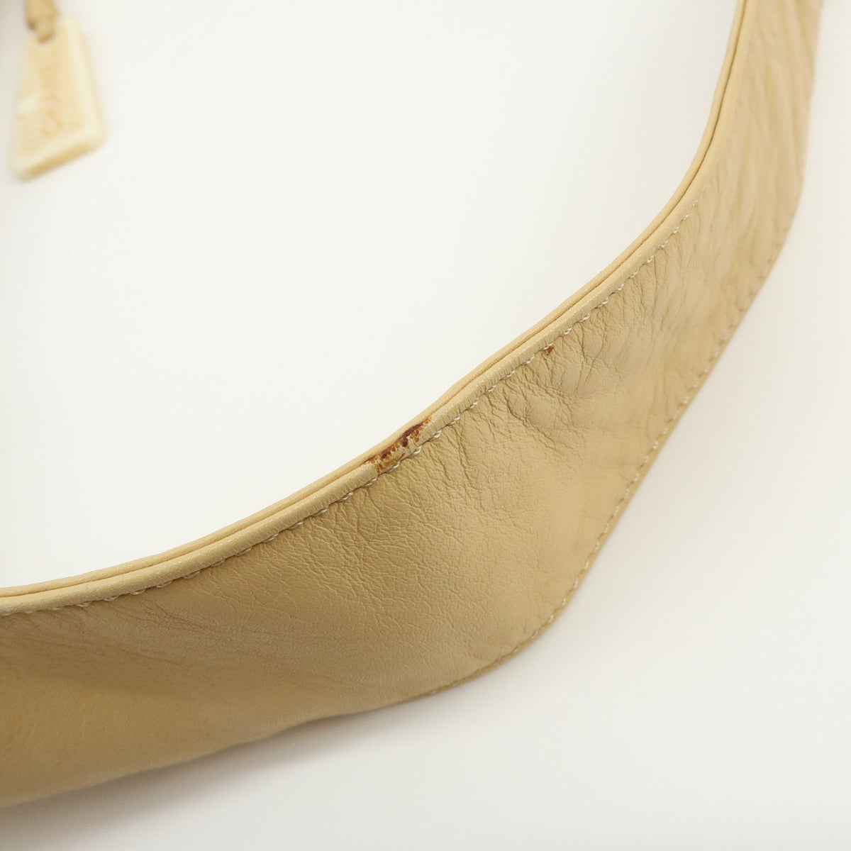 CHANEL COCO Mark Lamb Skin Shoulder Bag Hand Bag Beige