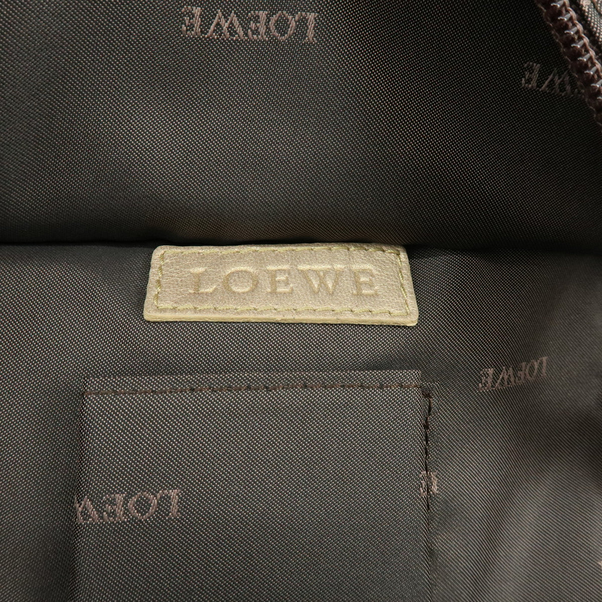 LOEWE Anagram Nappa Aire Leather Hand Bag Tote Bag Gold