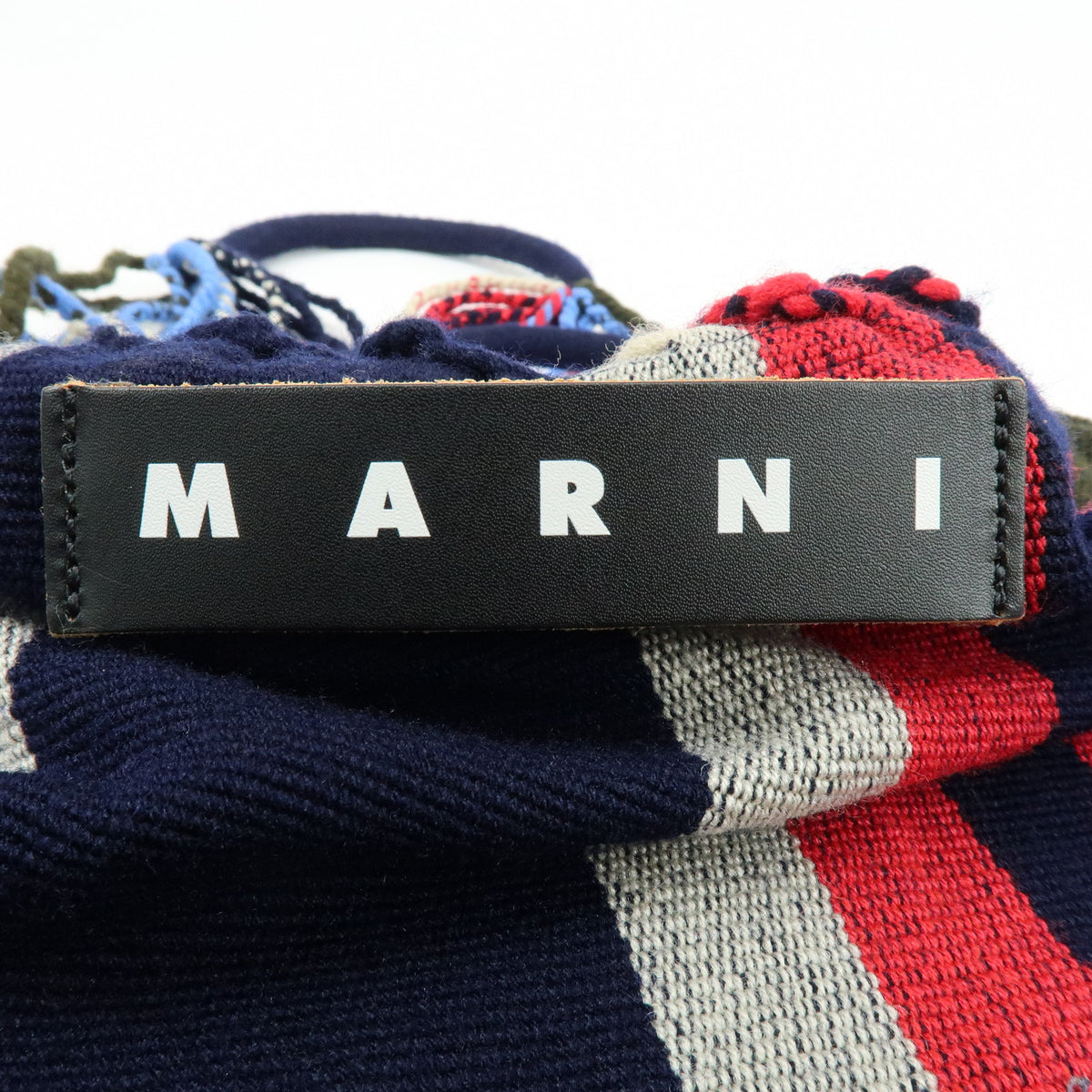 MARINI Market Polyester Leather Hammock Bag Shoulder Bag Navy Blue Red