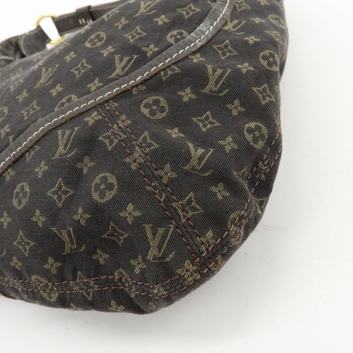 Louis Vuitton Monogram Mini Lin Manon MM Shoulder Bag Ebene M95619