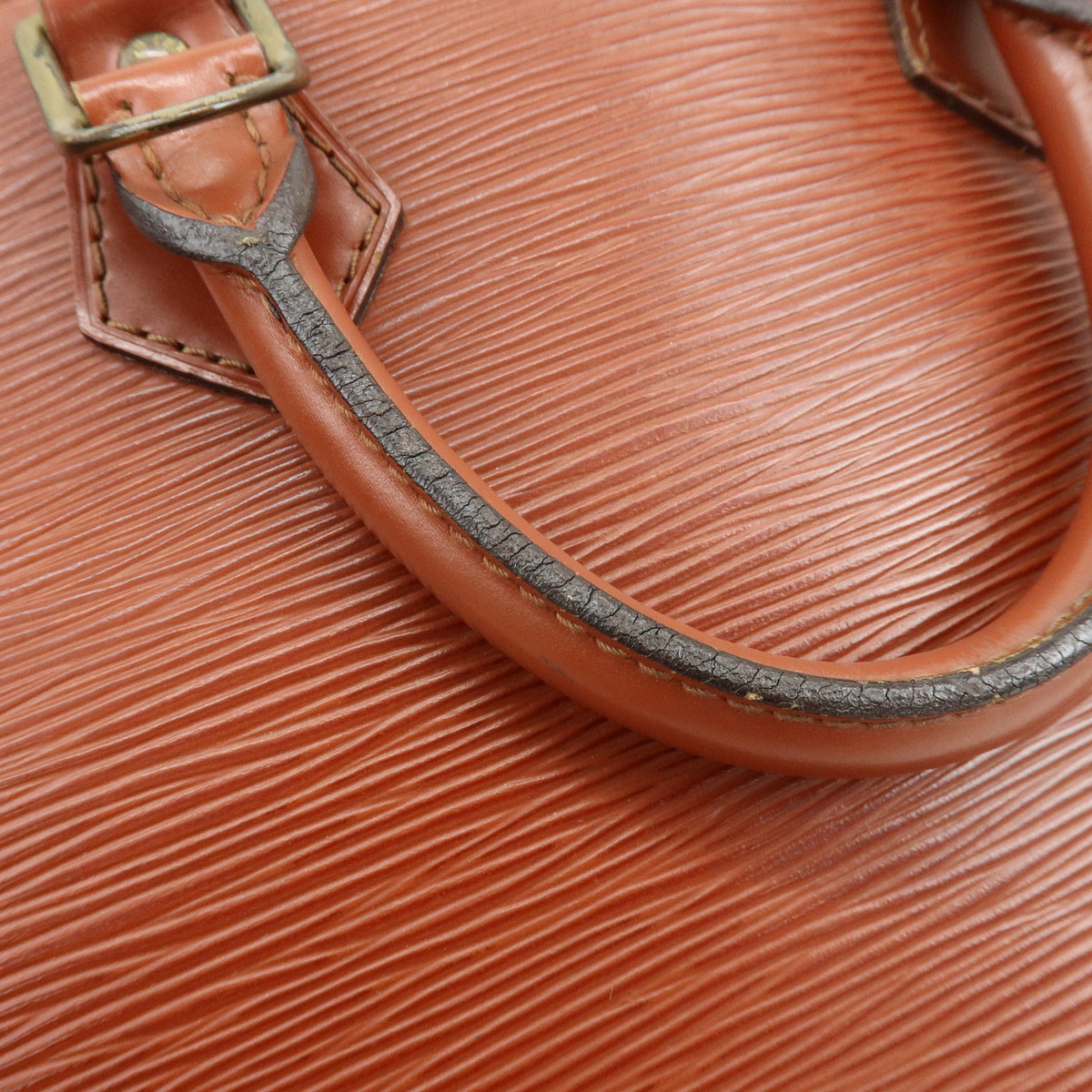 Louis Vuitton Epi Alma PM Leather Hand Bag Kenya Brown M52143