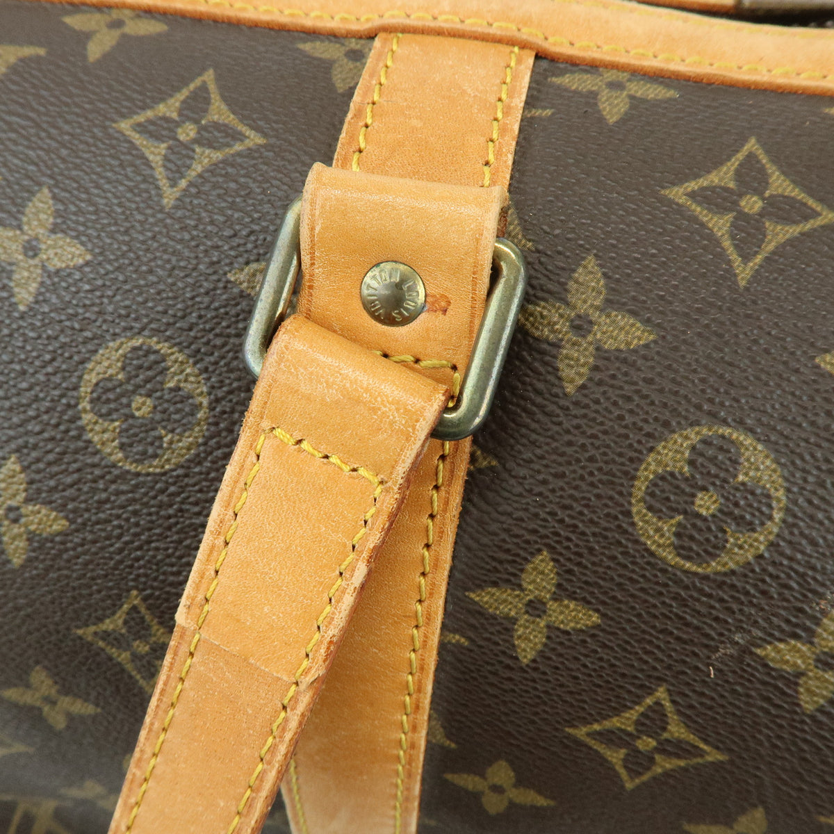 Louis Vuitton Monogram Sac Souple 55 Boston Bag Brown M41622