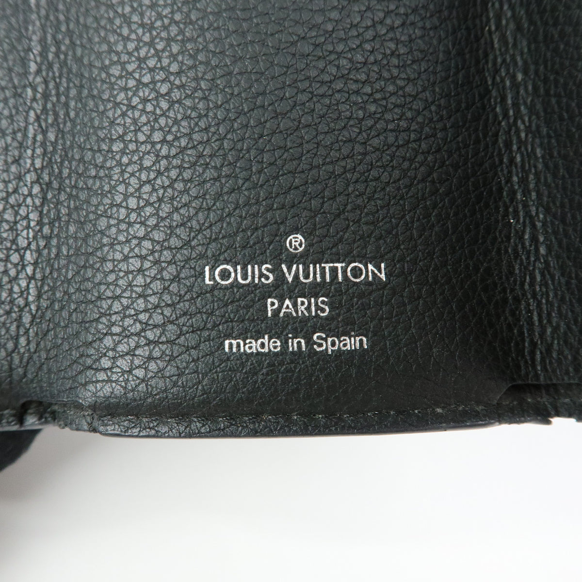 Louis Vuitton Logo Portefeuille Lock Mini Compact Wallet Noir M63921