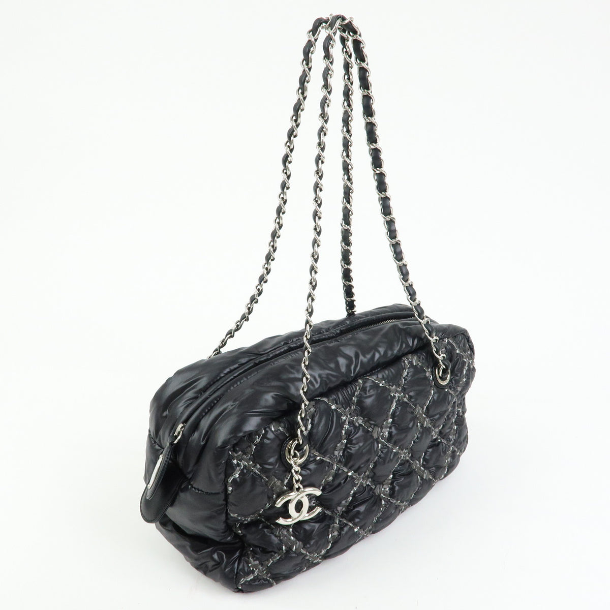CHANEL Paris Byzance Tweed On Stitch Bowler Bag Shoulder Bag