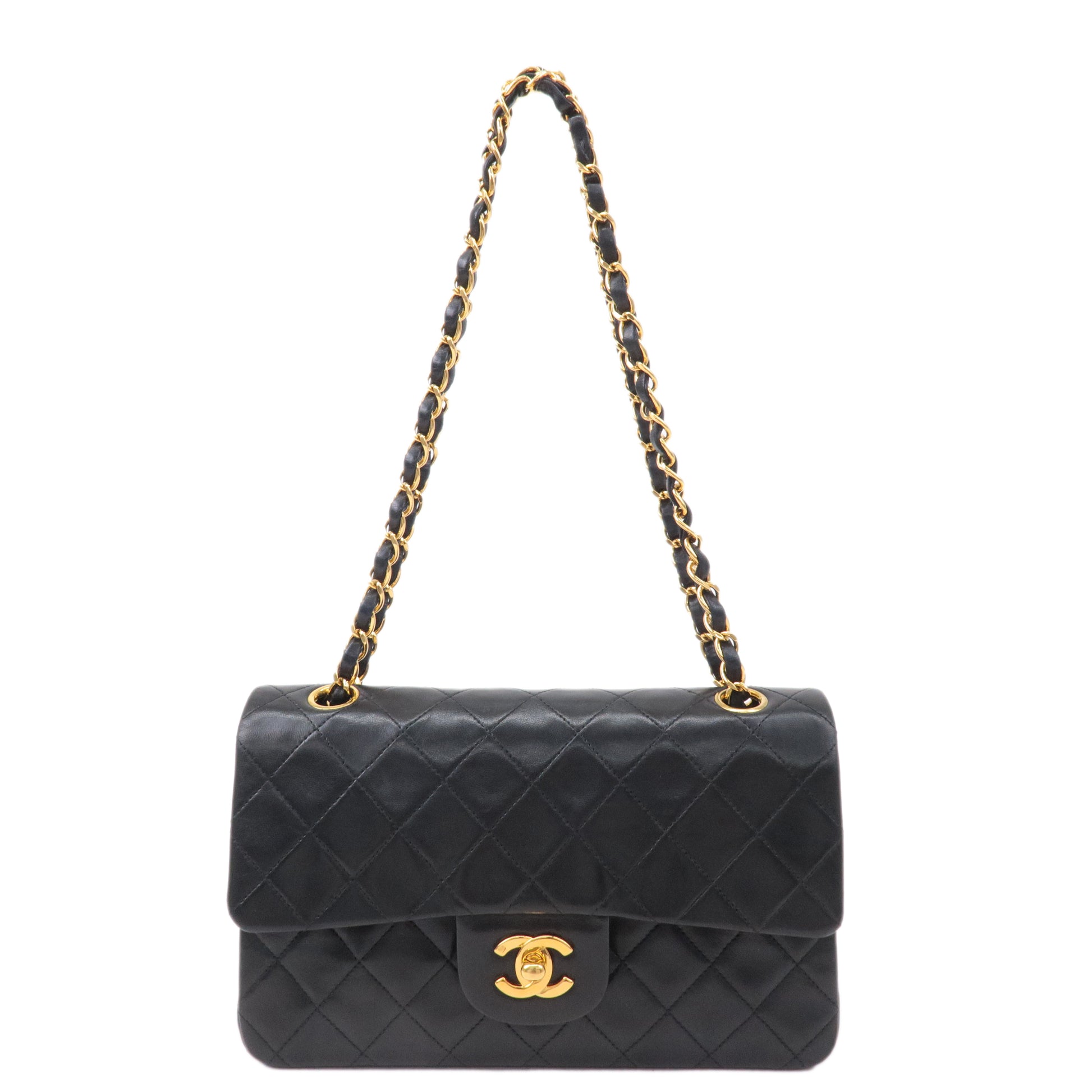 CHANEL-Matelasse-Lamb-Skin-23-W-Flap-Chain-Shoulder-Bag-Black –  dct-ep_vintage luxury Store