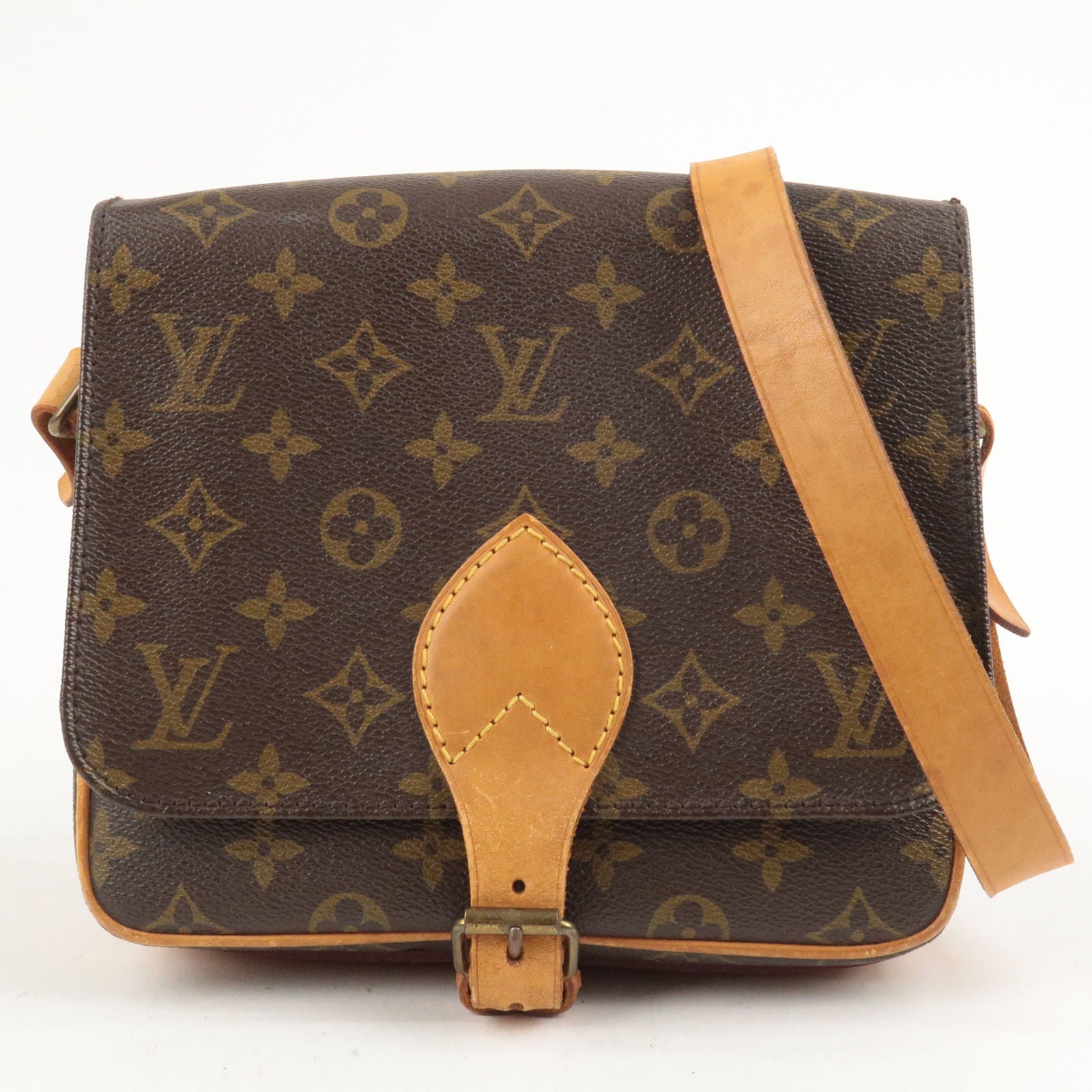 Louis Vuitton Monogram Cartouchiere MM Shoulder Cross Body Bag